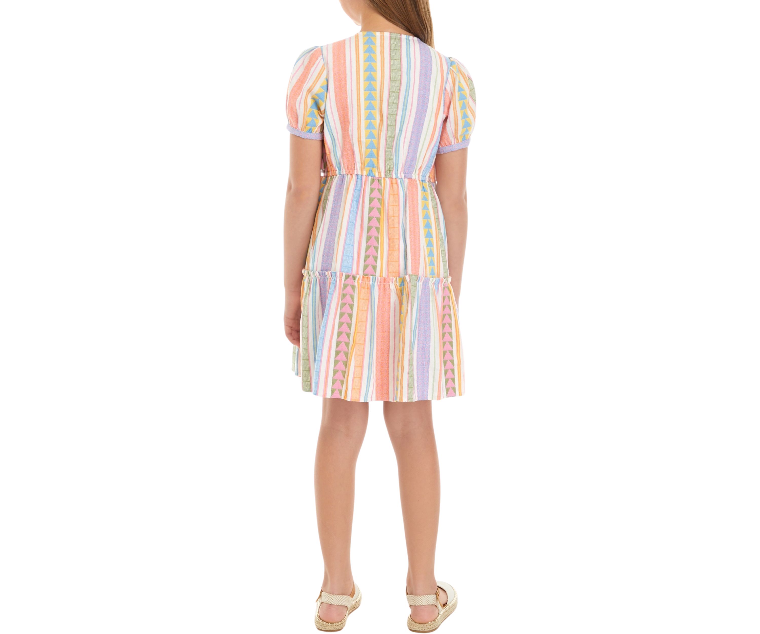 Girls 7-16 Jacquard Wrap Dress