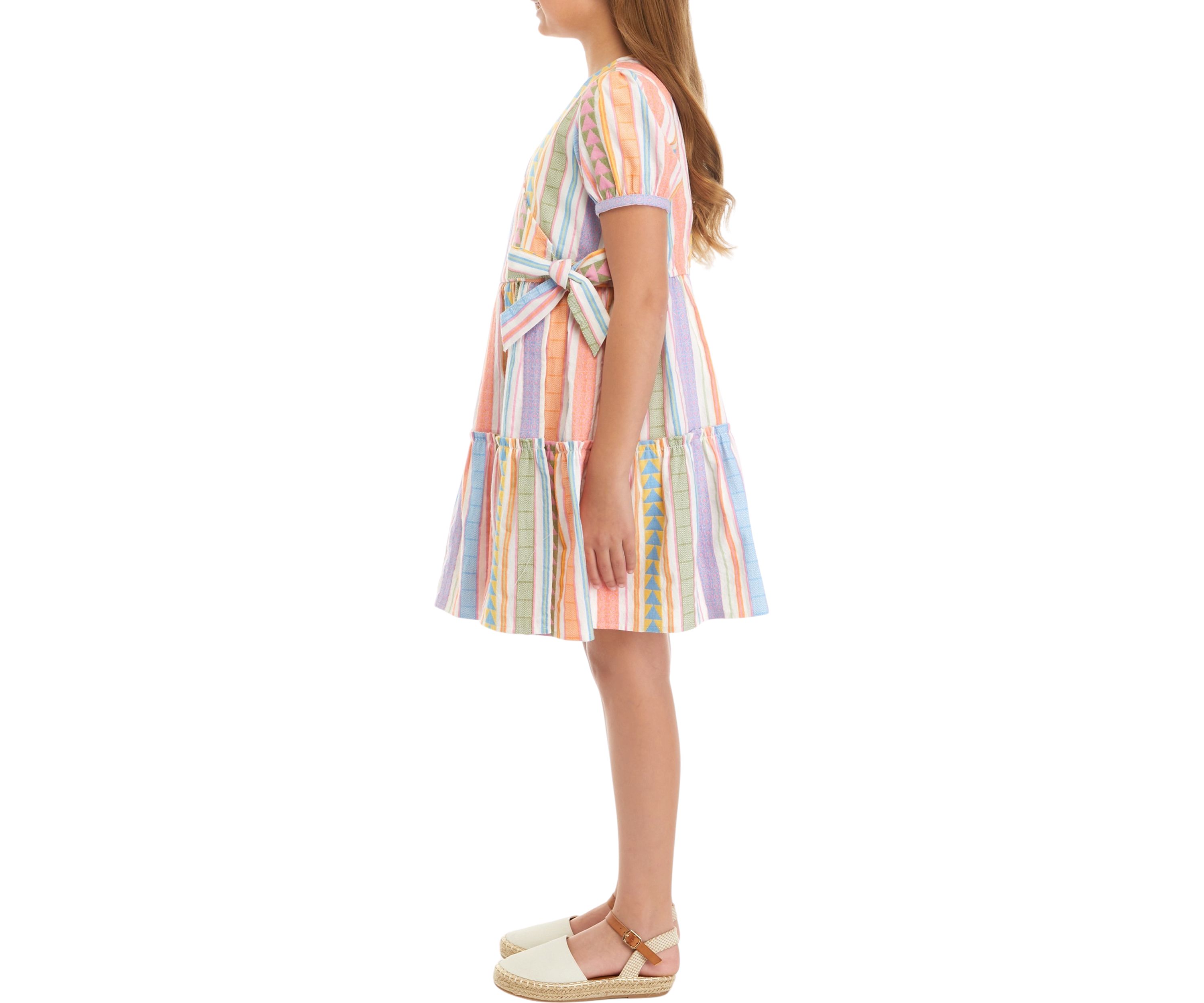 Girls 7-16 Jacquard Wrap Dress
