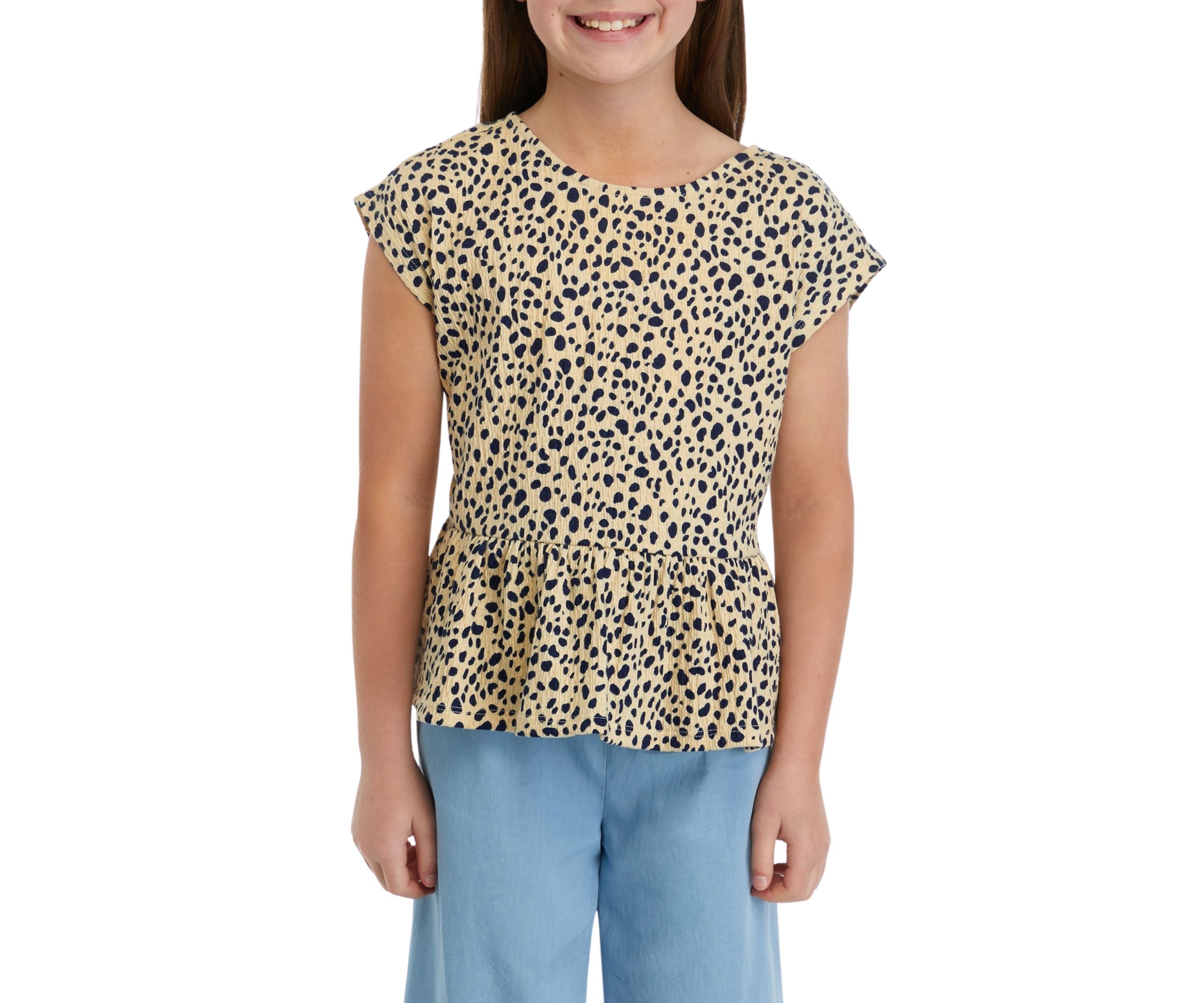 Girls 7-16 Printed Bow Back Top