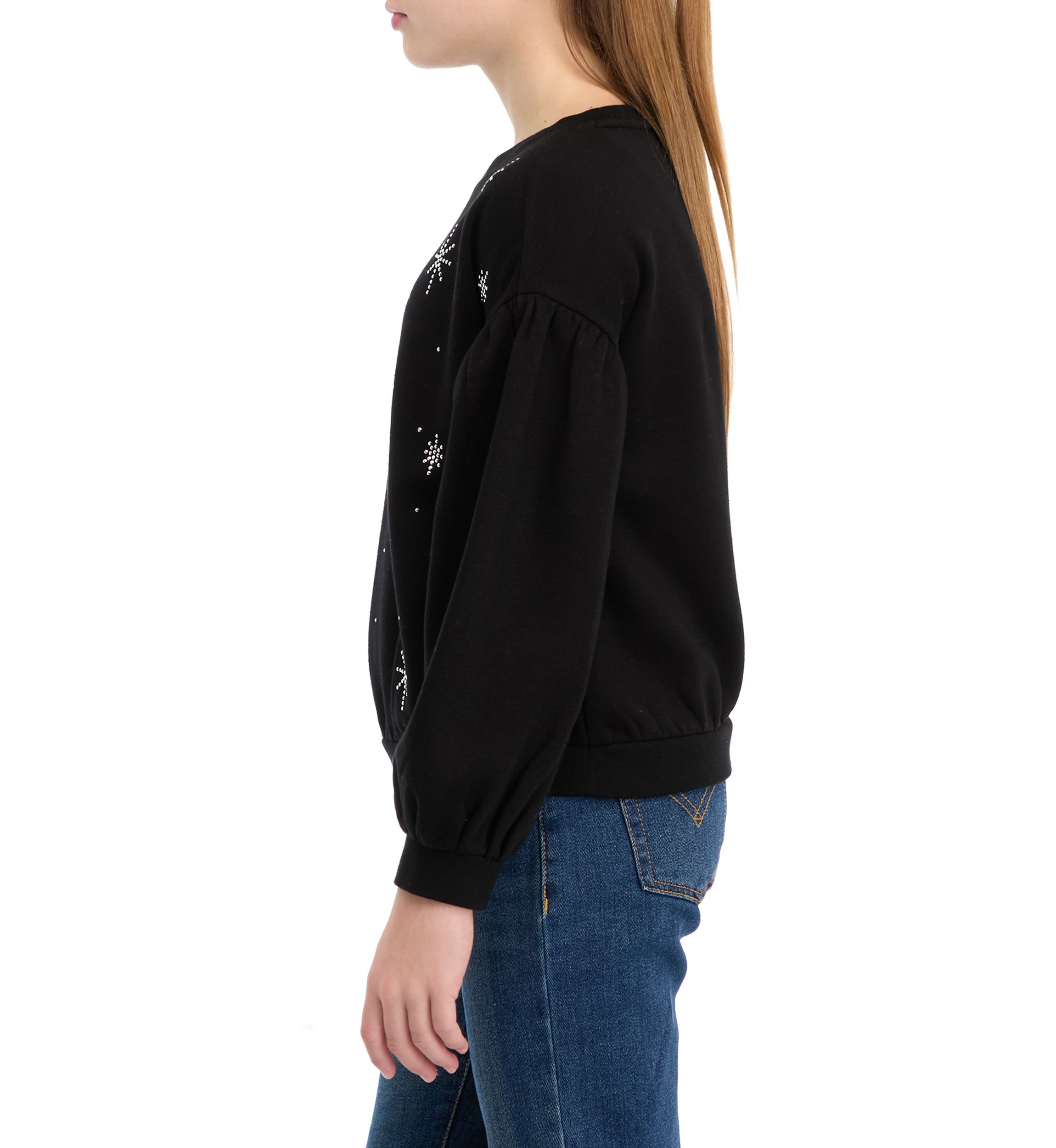 Girls 7-16 Long Puff Sleeve Sweatshirt