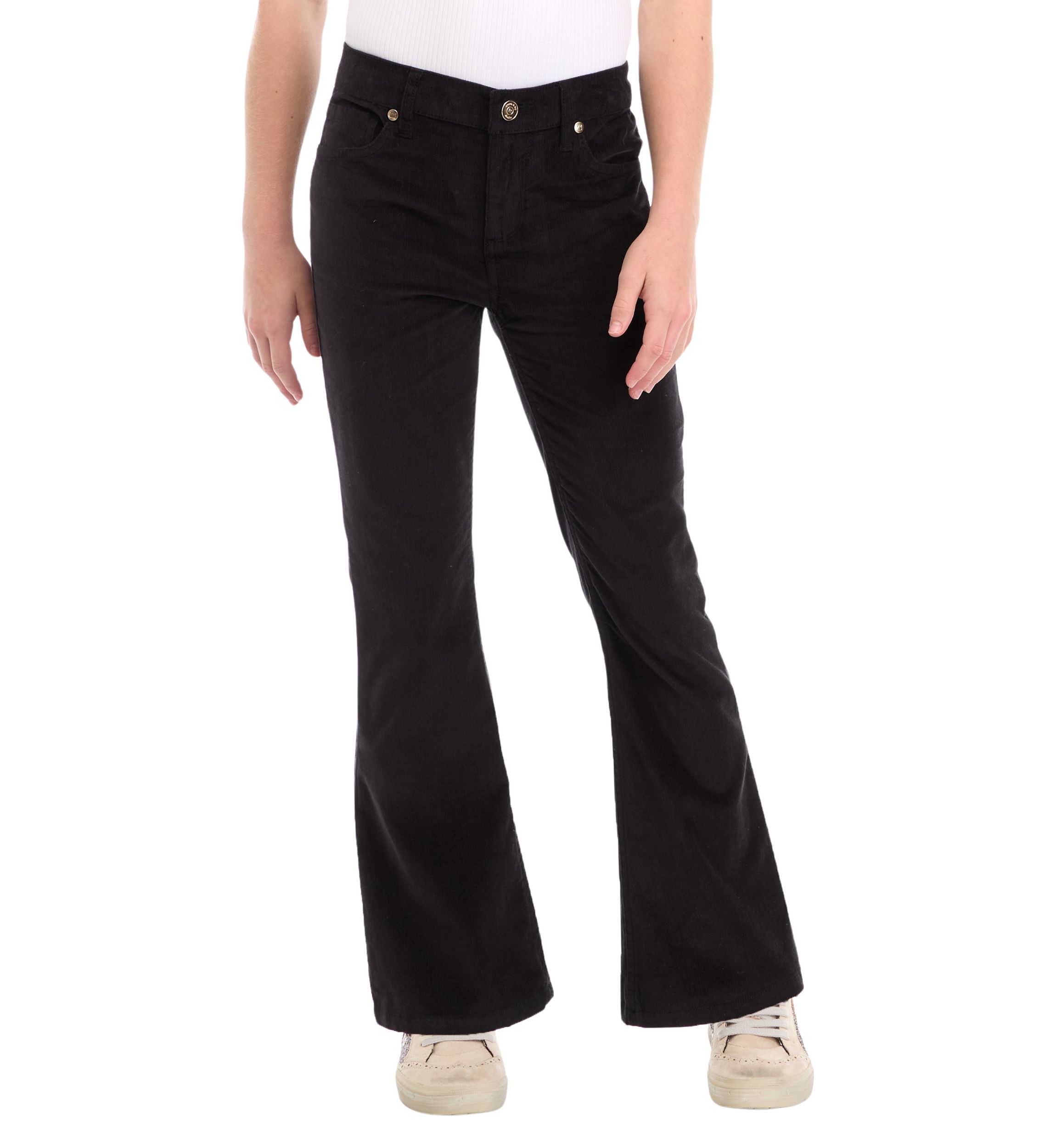 Girls 7-16 Stretch Corduroy 5-Pocket Flare Pants