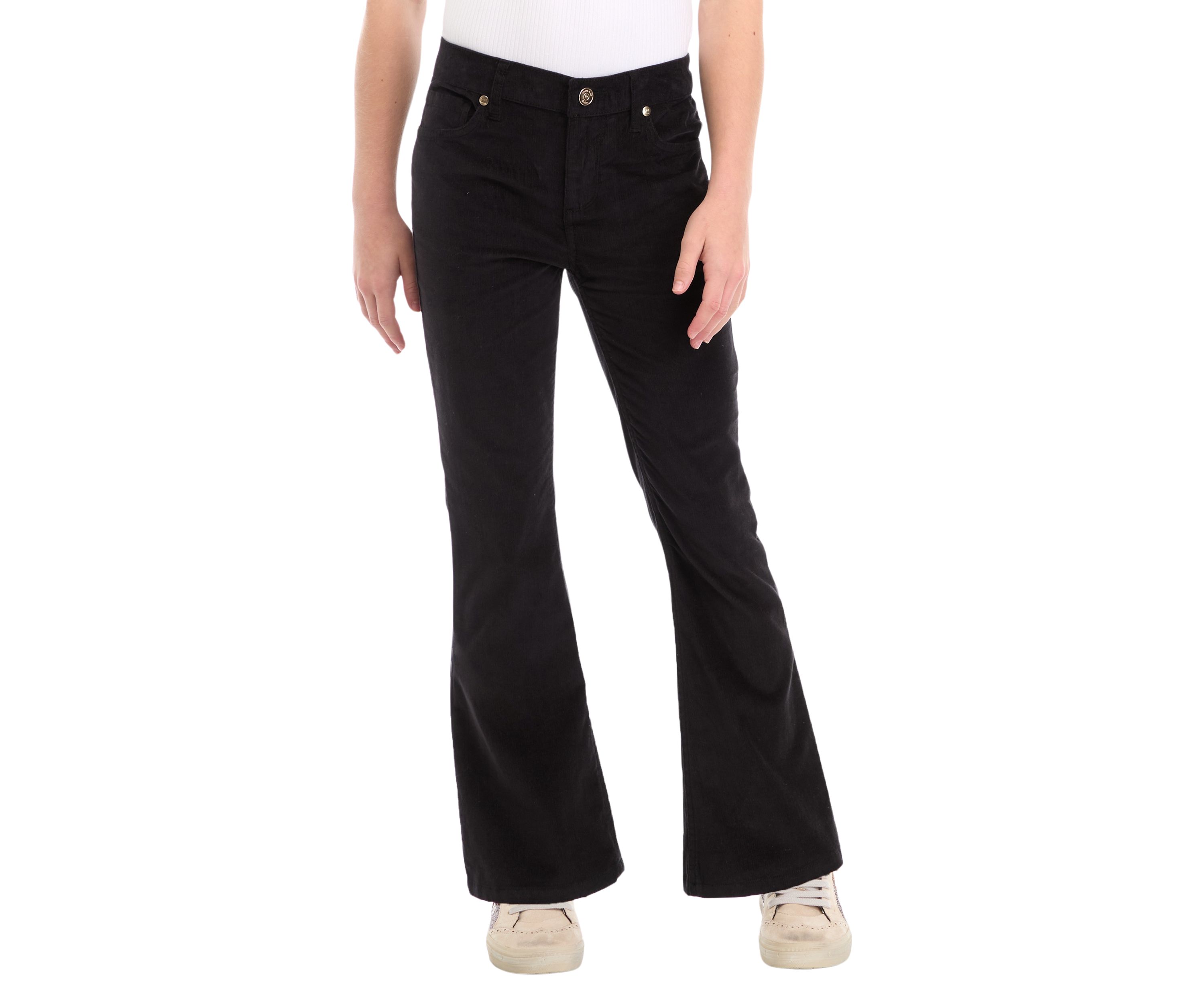 Girls 7-16 Stretch Corduroy 5-Pocket Flare Pants