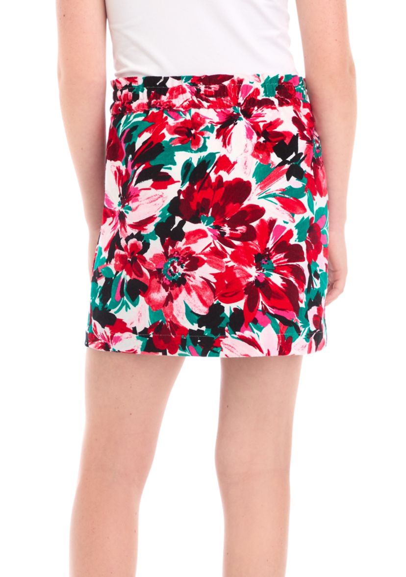 Girls 7-16 Printed Bow Skirt