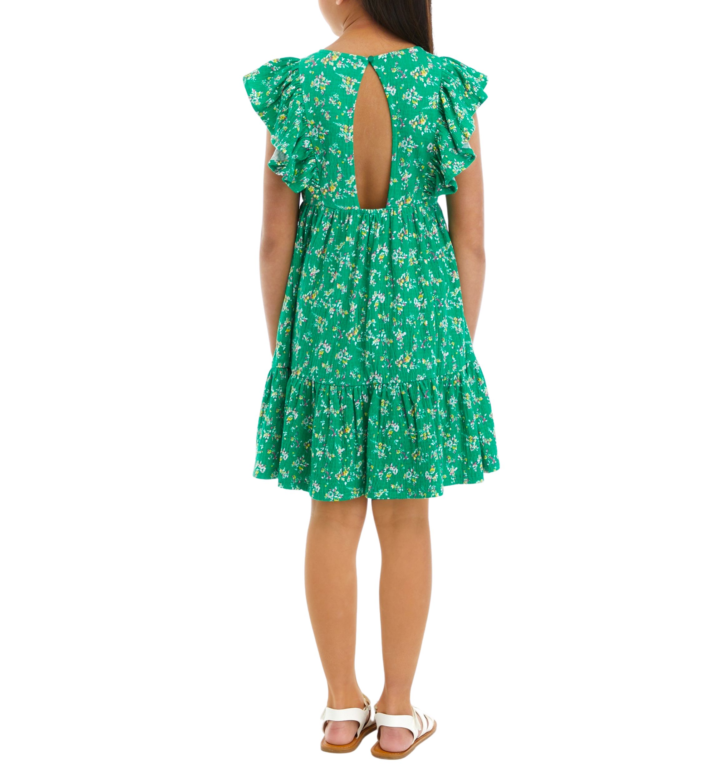 Girls 7-16 Print Crinkle Knit Dress