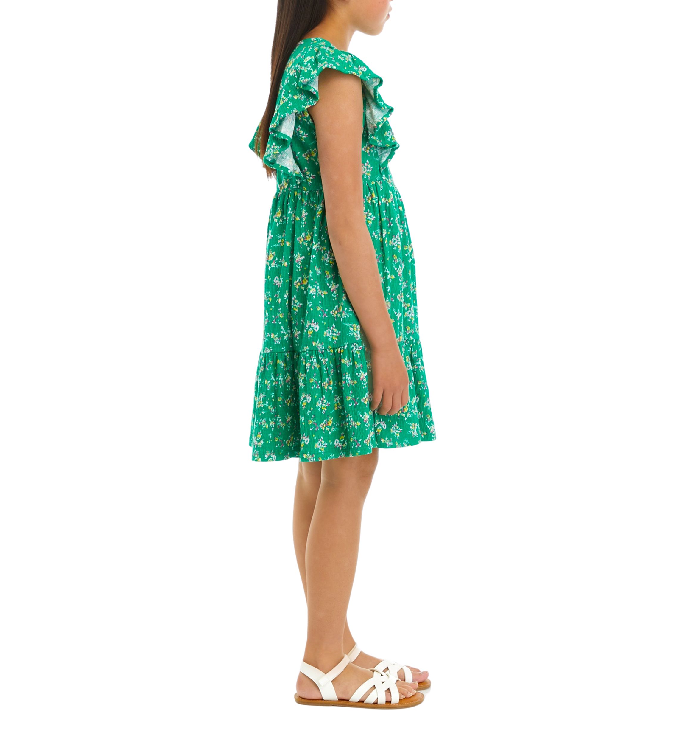 Girls 7-16 Print Crinkle Knit Dress