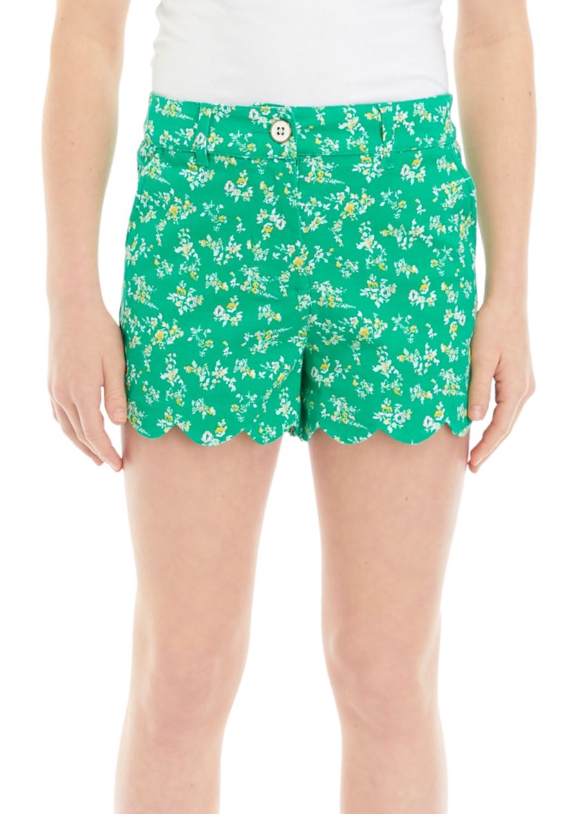 Girls 7-16 Scalloped Twill Shorts