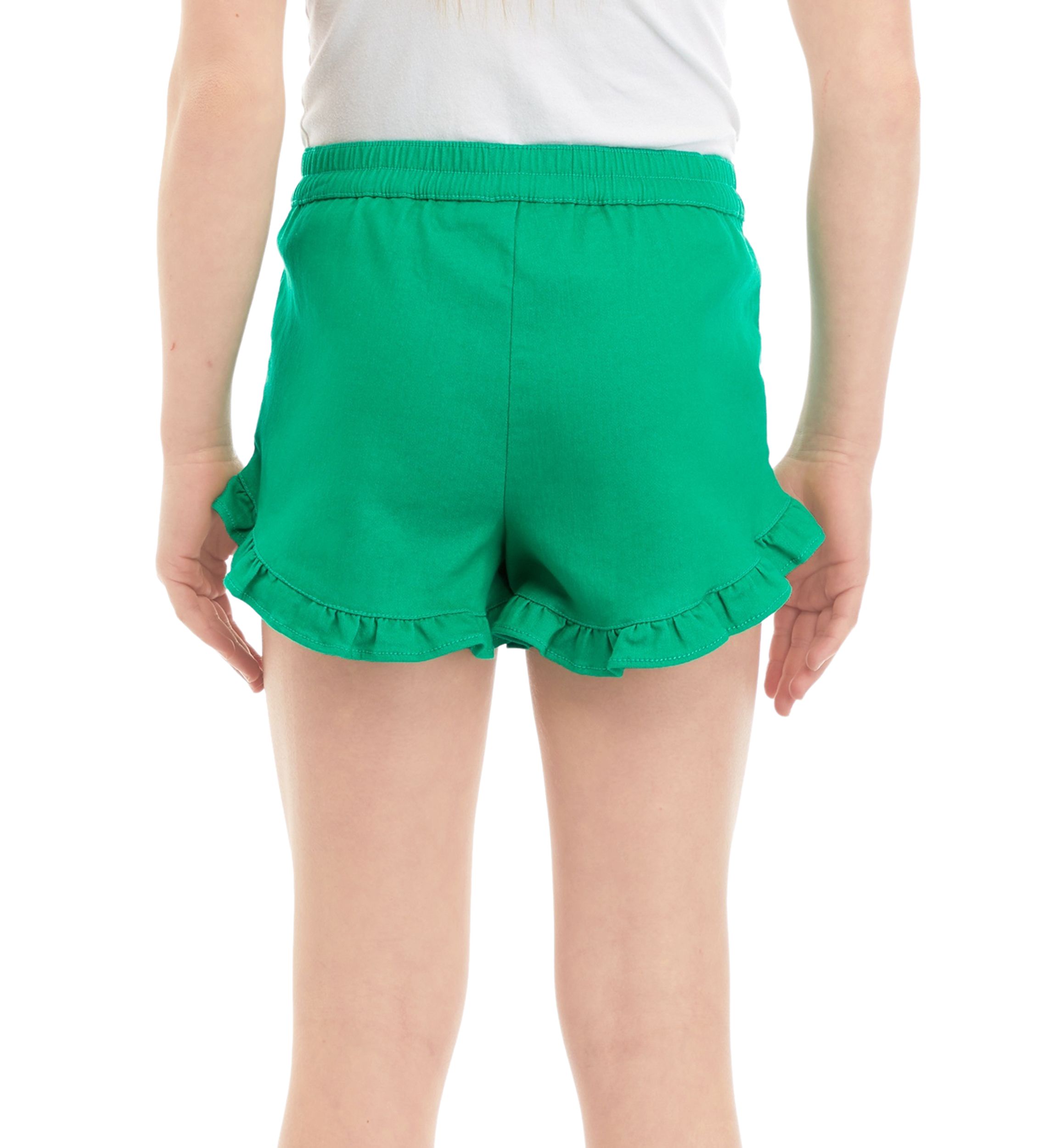 Girls 7-16 Stretch Twill Ruffle Shorts
