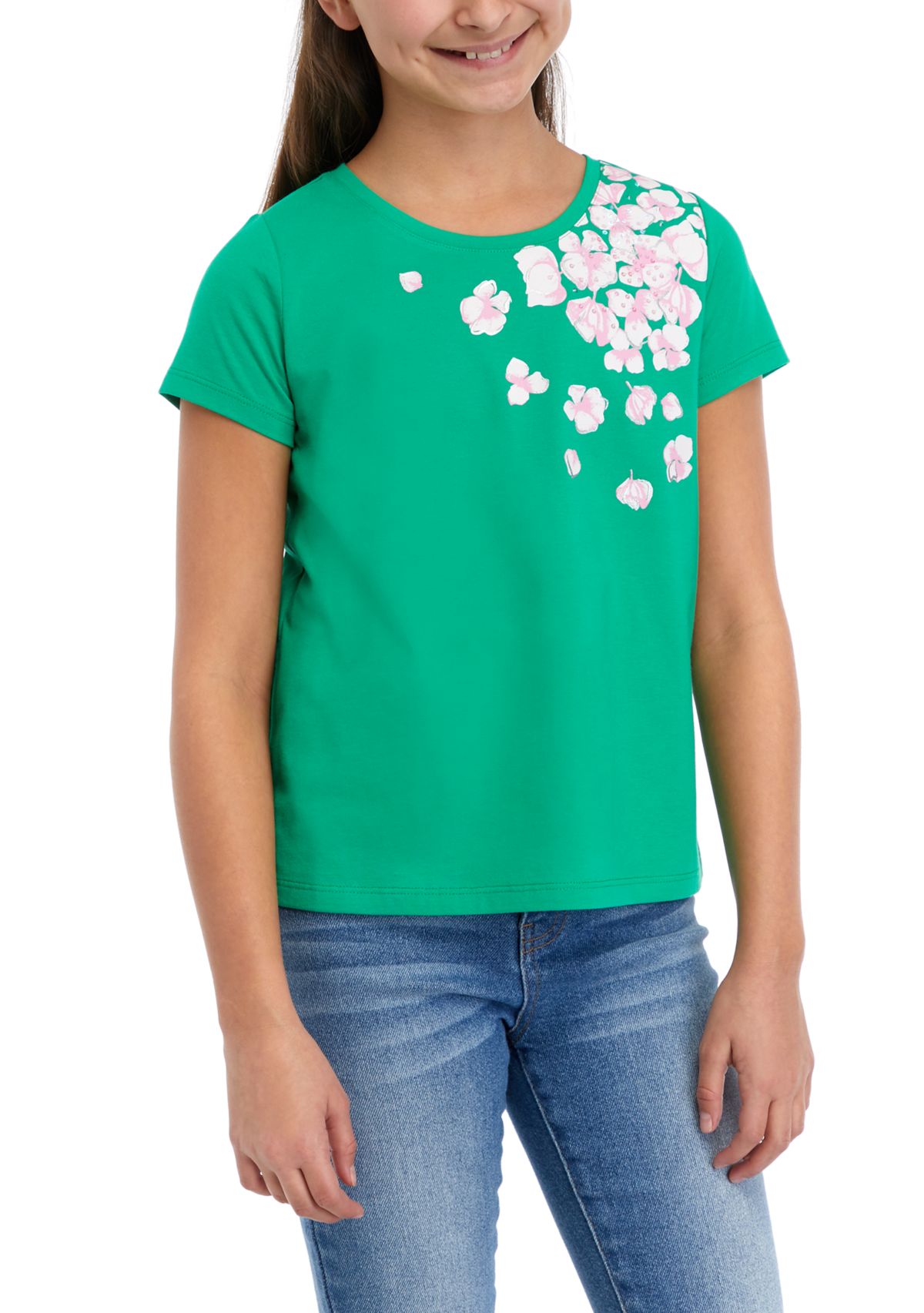 Girls 7-16 Short Sleeve Essential Jersey Graphic T-Shirt