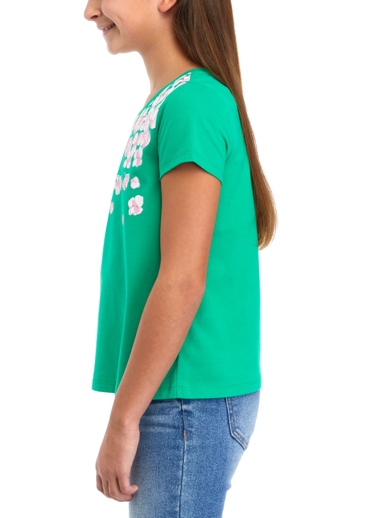 Girls 7-16 Short Sleeve Essential Jersey Graphic T-Shirt