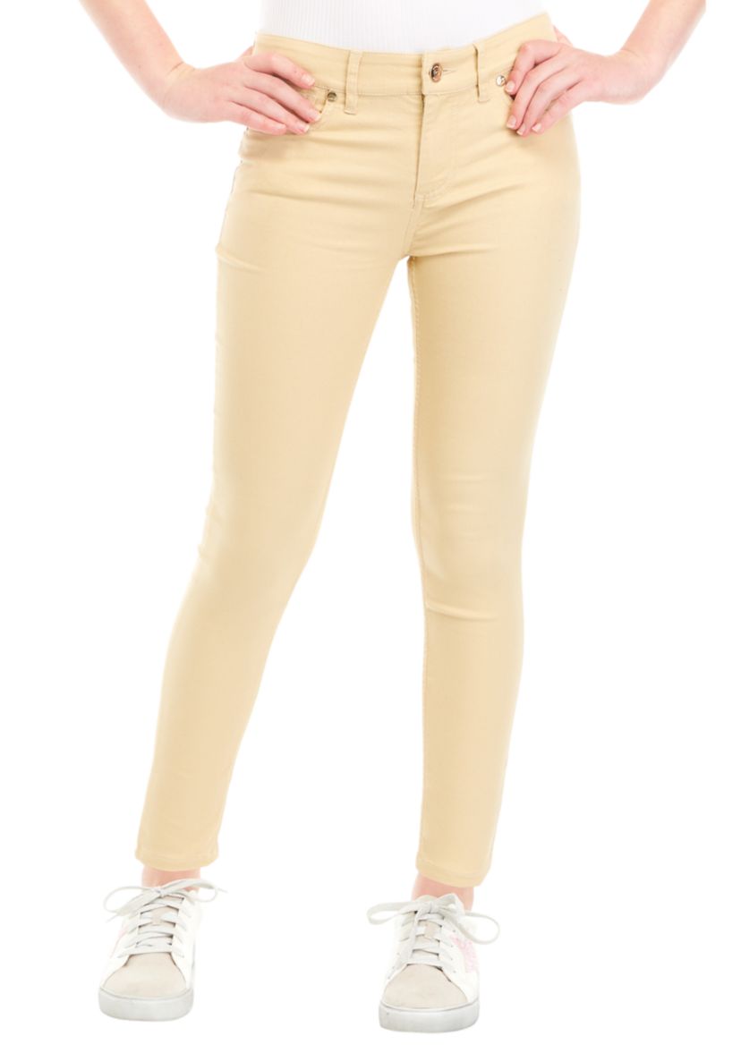 Girls 7-16 Stretch 5 Pocket Full Length Pants