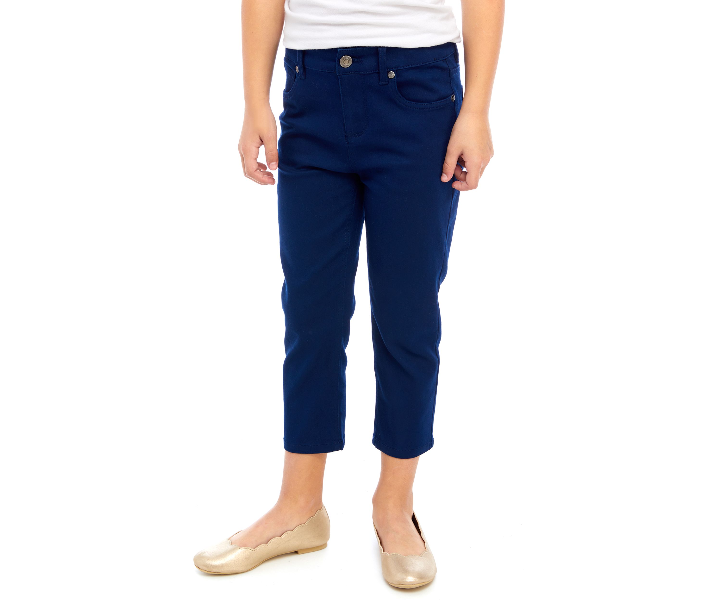 Girls 7-16 Solid Stretch Capri Pants