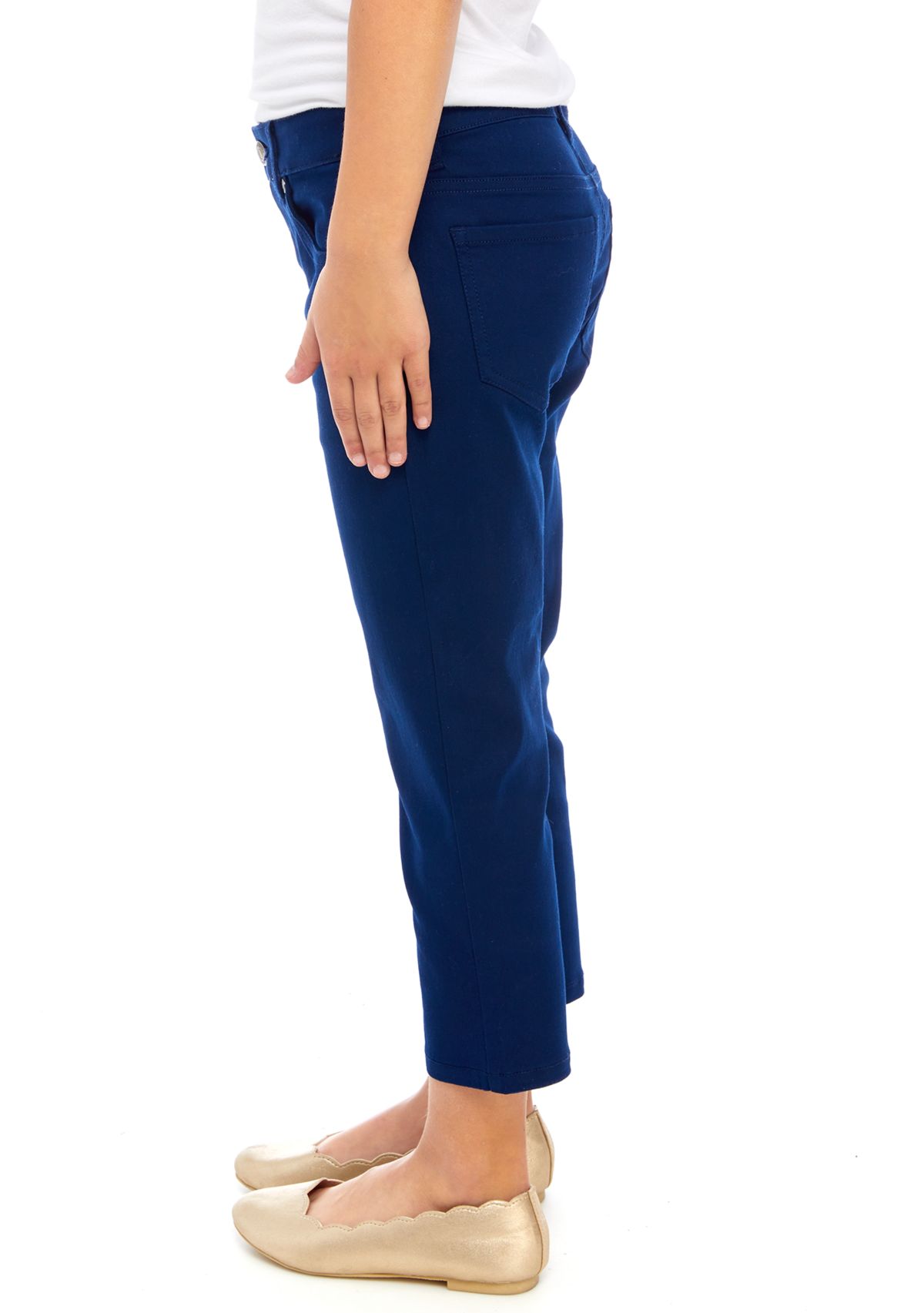 Girls 7-16 Solid Stretch Capri Pants