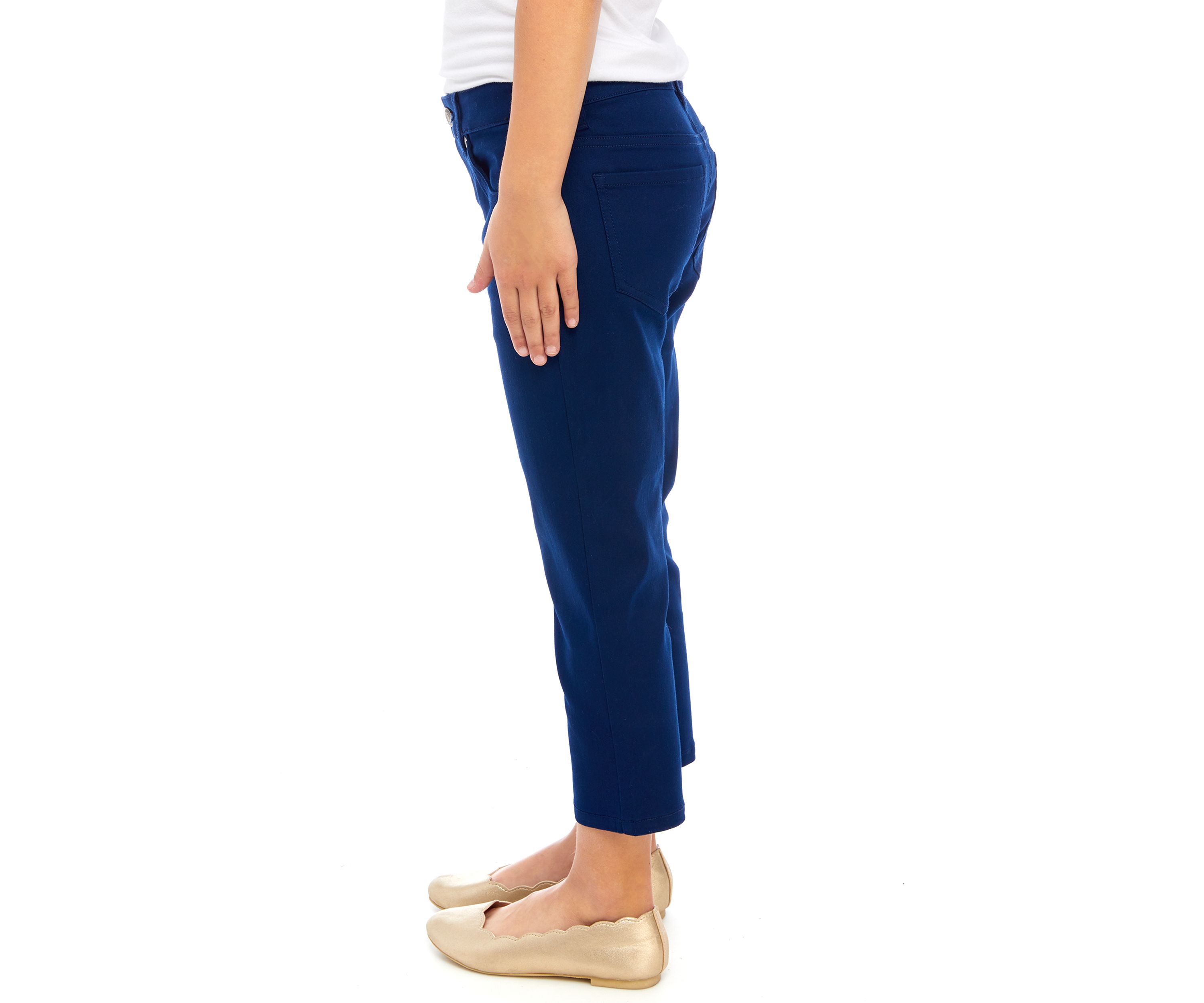 Girls 7-16 Solid Stretch Capri Pants