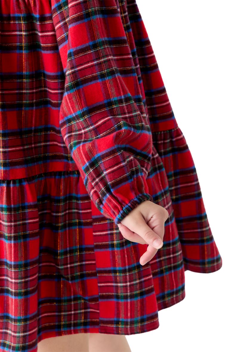 Girls 7-16 Plaid Tiered Dress