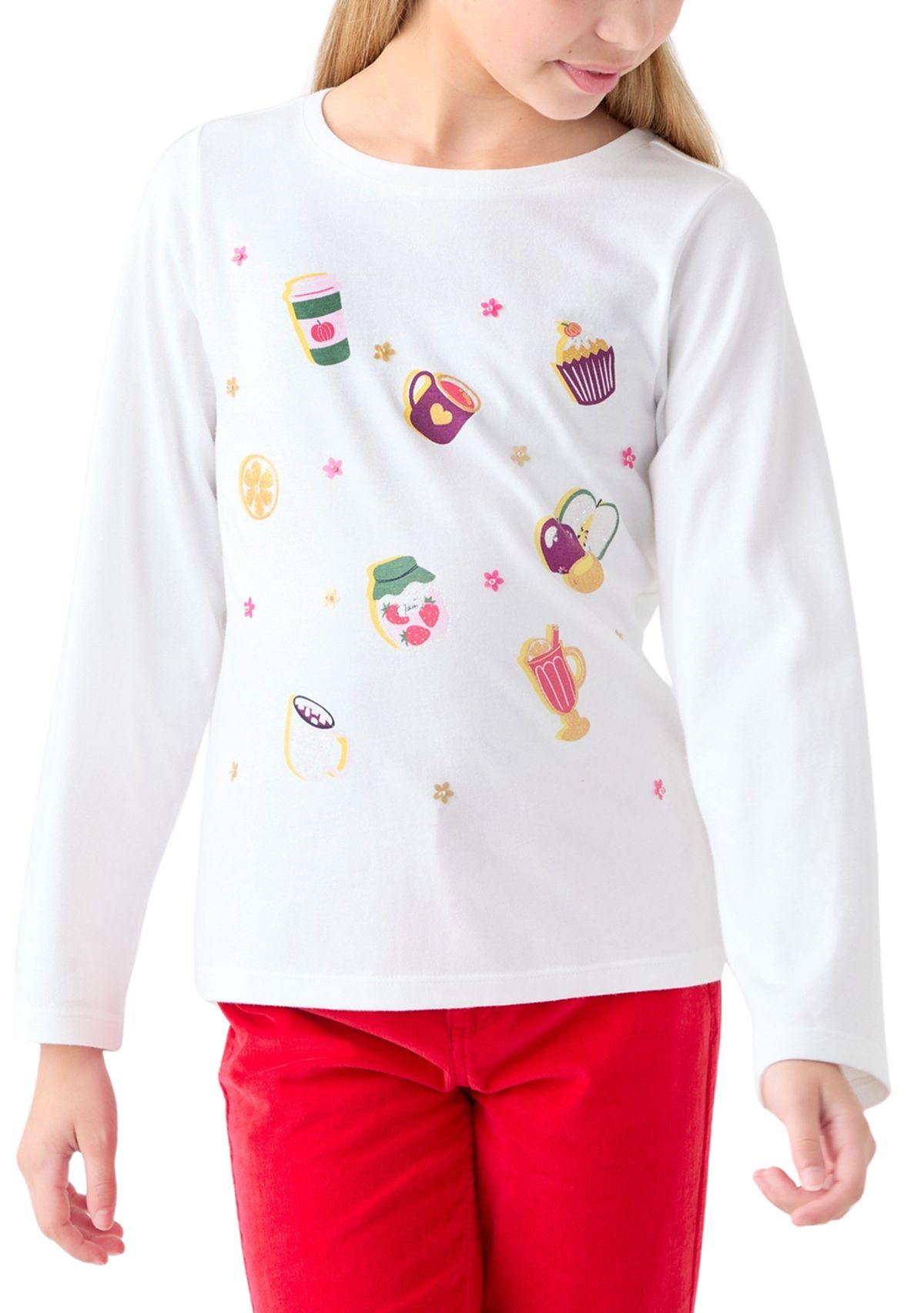 Girls 7-16 Long Sleeve Cheetah Graphic T-Shirt