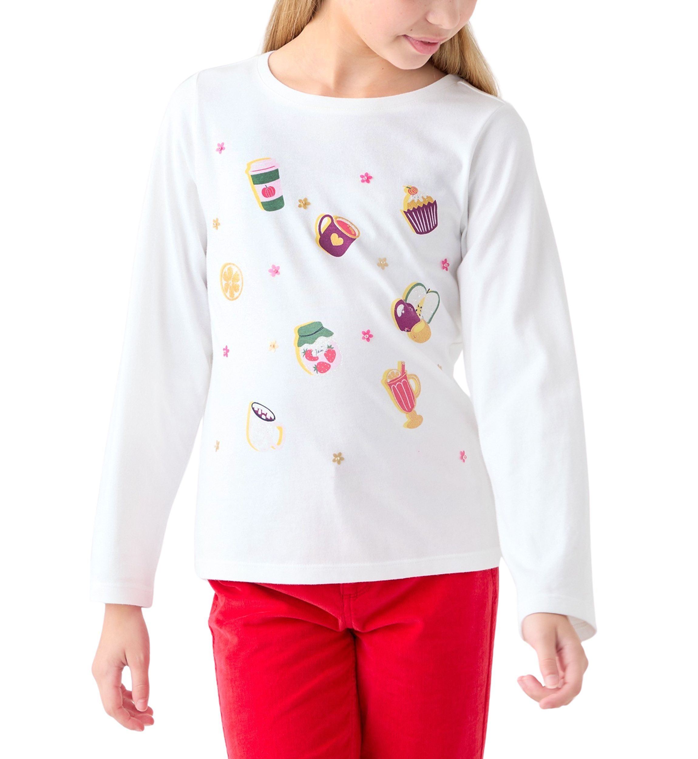 Girls 7-16 Long Sleeve Cheetah Graphic T-Shirt