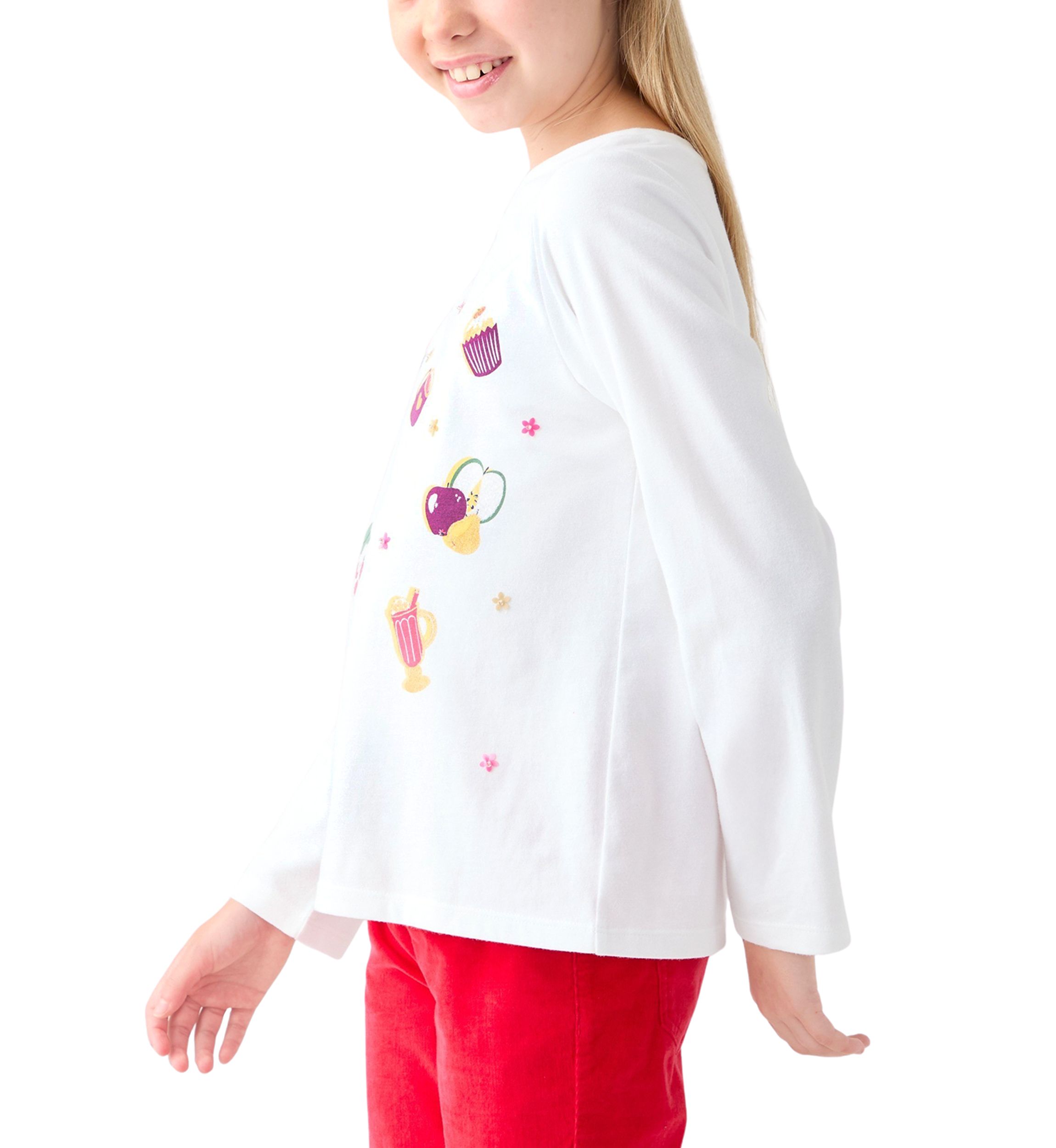 Girls 7-16 Long Sleeve Cheetah Graphic T-Shirt