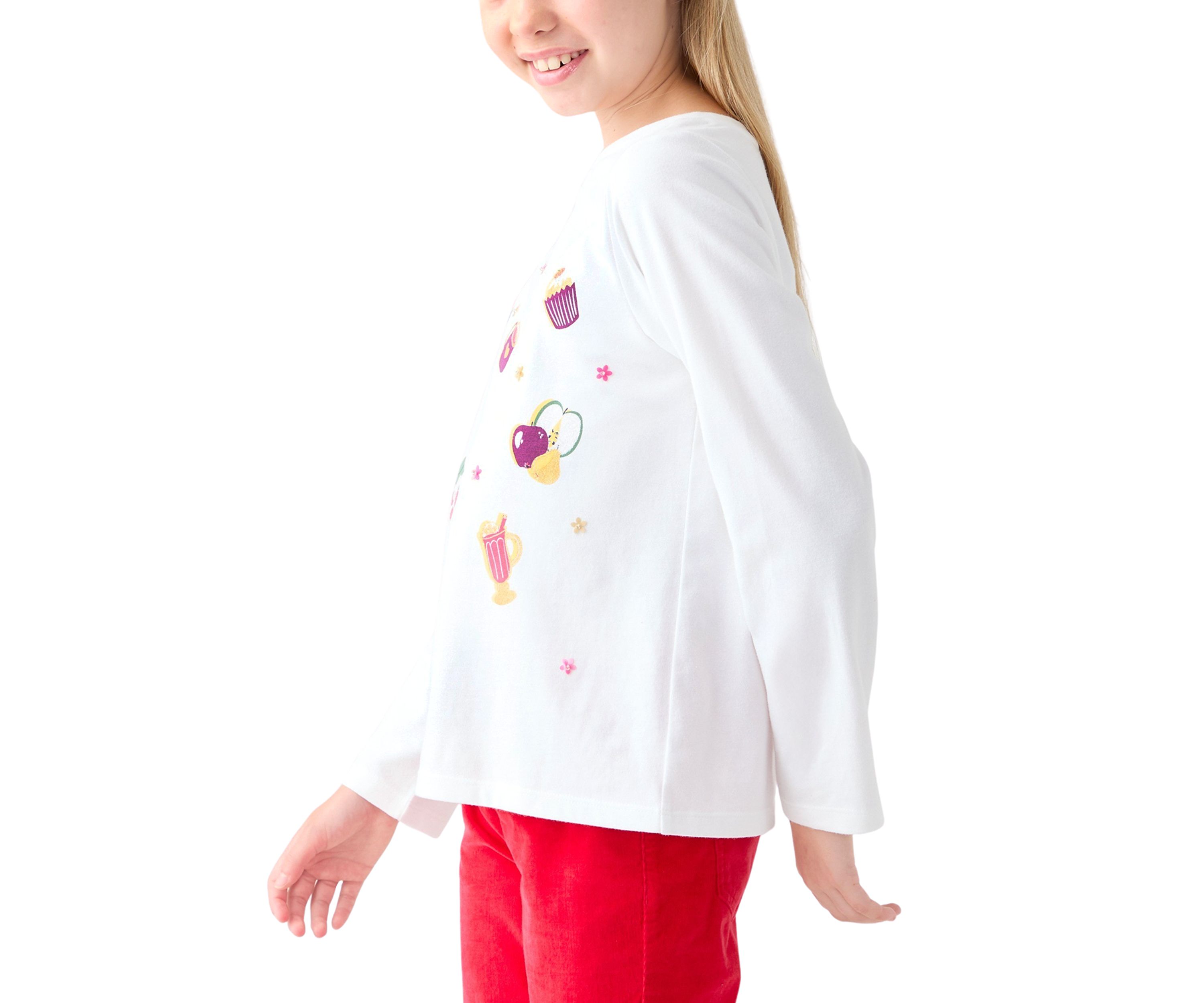 Girls 7-16 Long Sleeve Cheetah Graphic T-Shirt