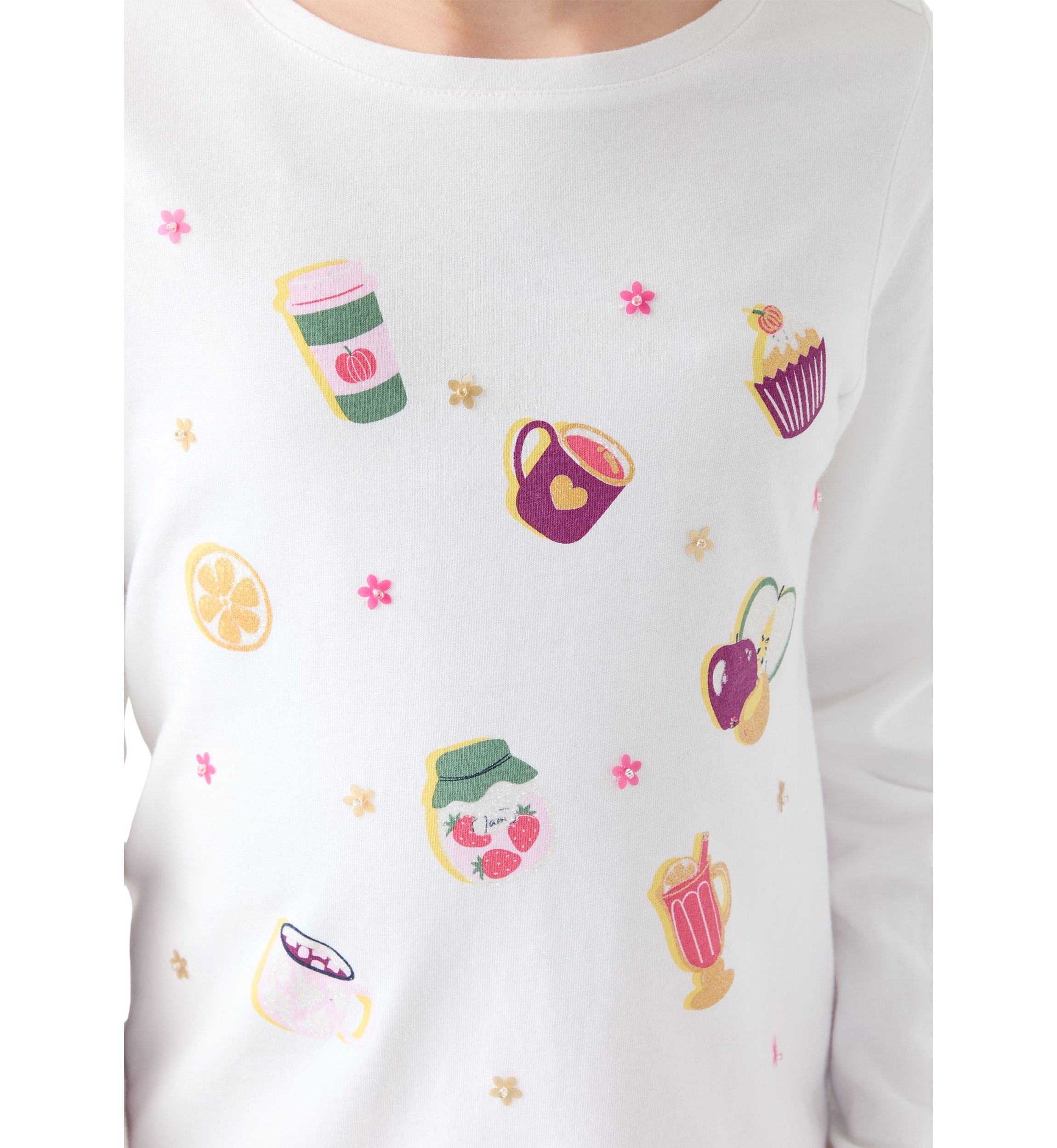 Girls 7-16 Long Sleeve Cheetah Graphic T-Shirt