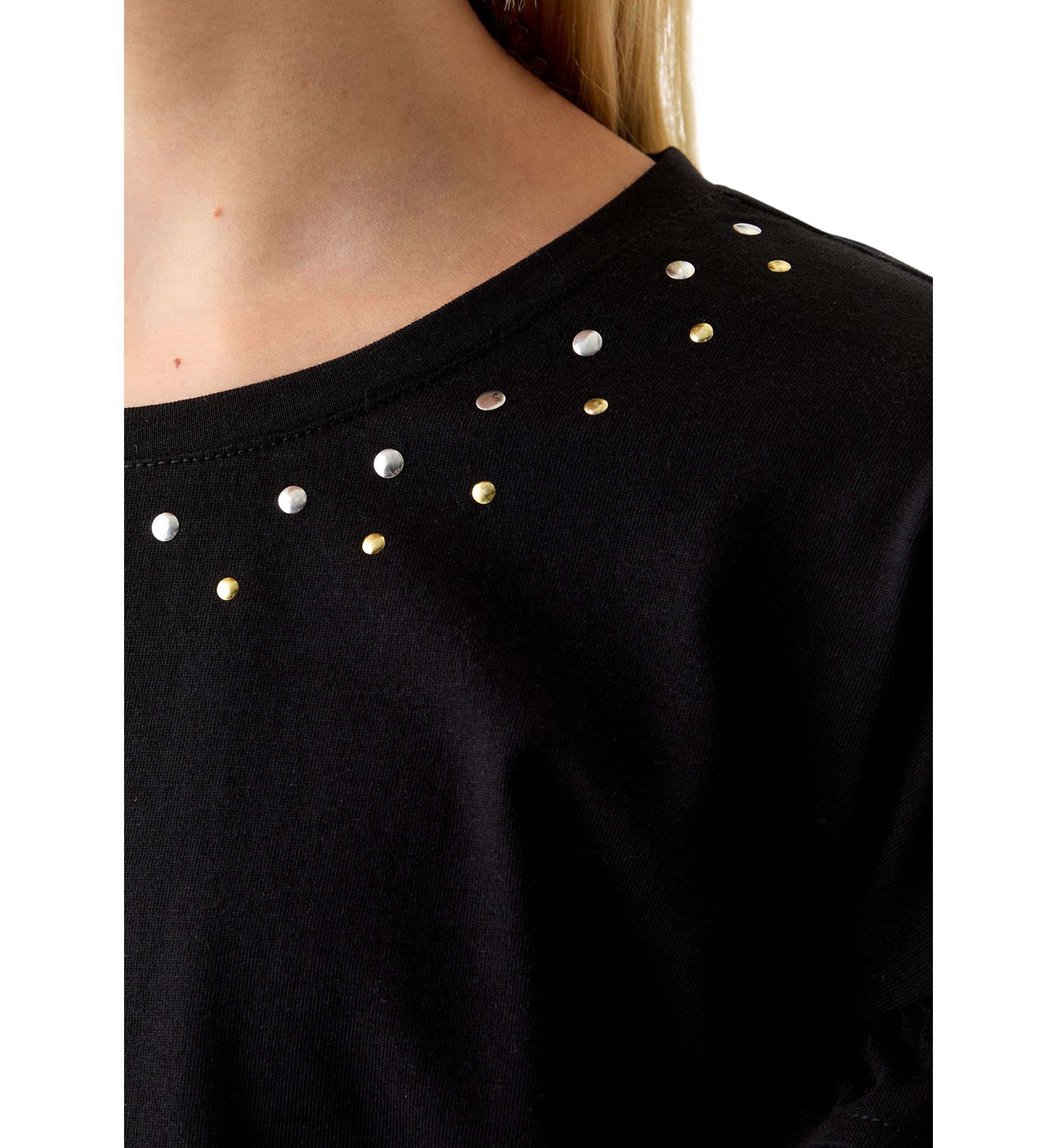 Girls 7-16 Long Ruffle Sleeve Embellished T-Shirt 