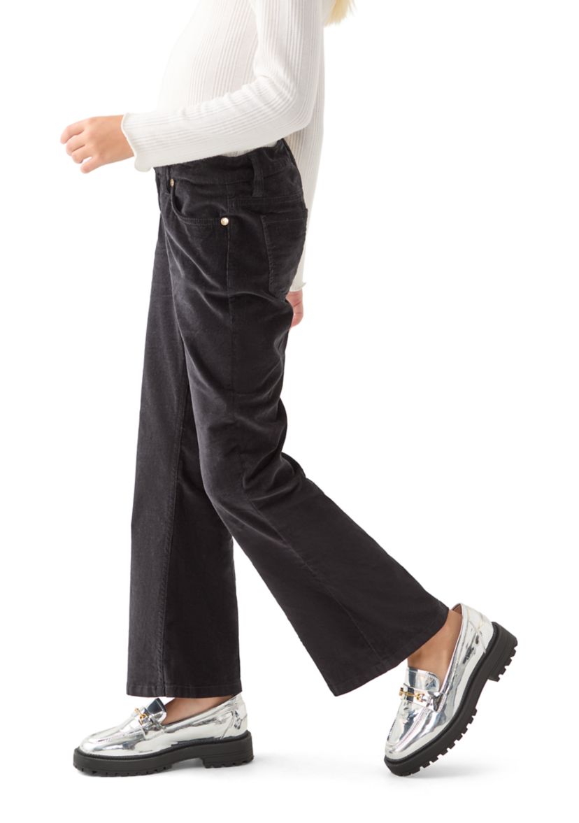 Girls 7-16 Stretch Corduroy 5 Pocket Flare Jeans