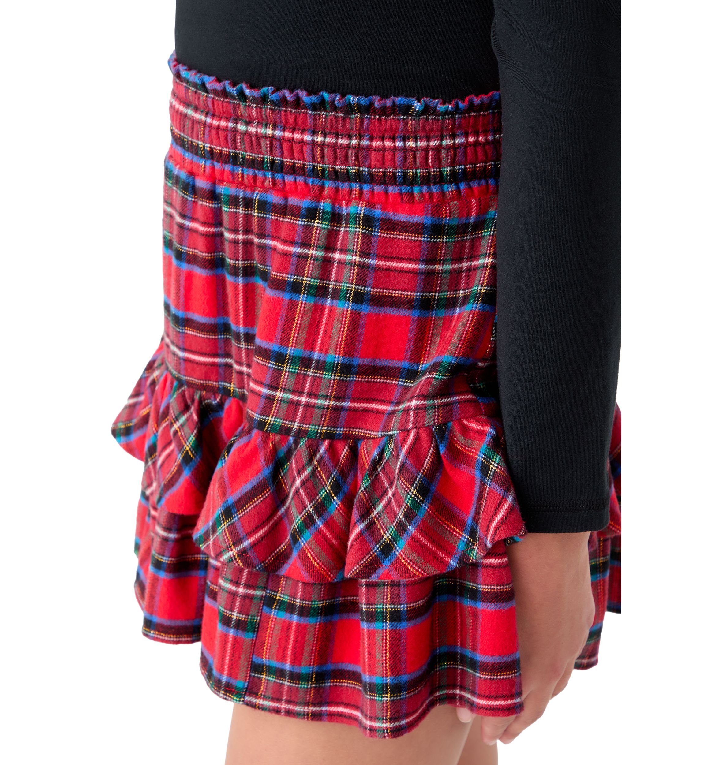 Girls 7-16 Smocked Plaid Skirt