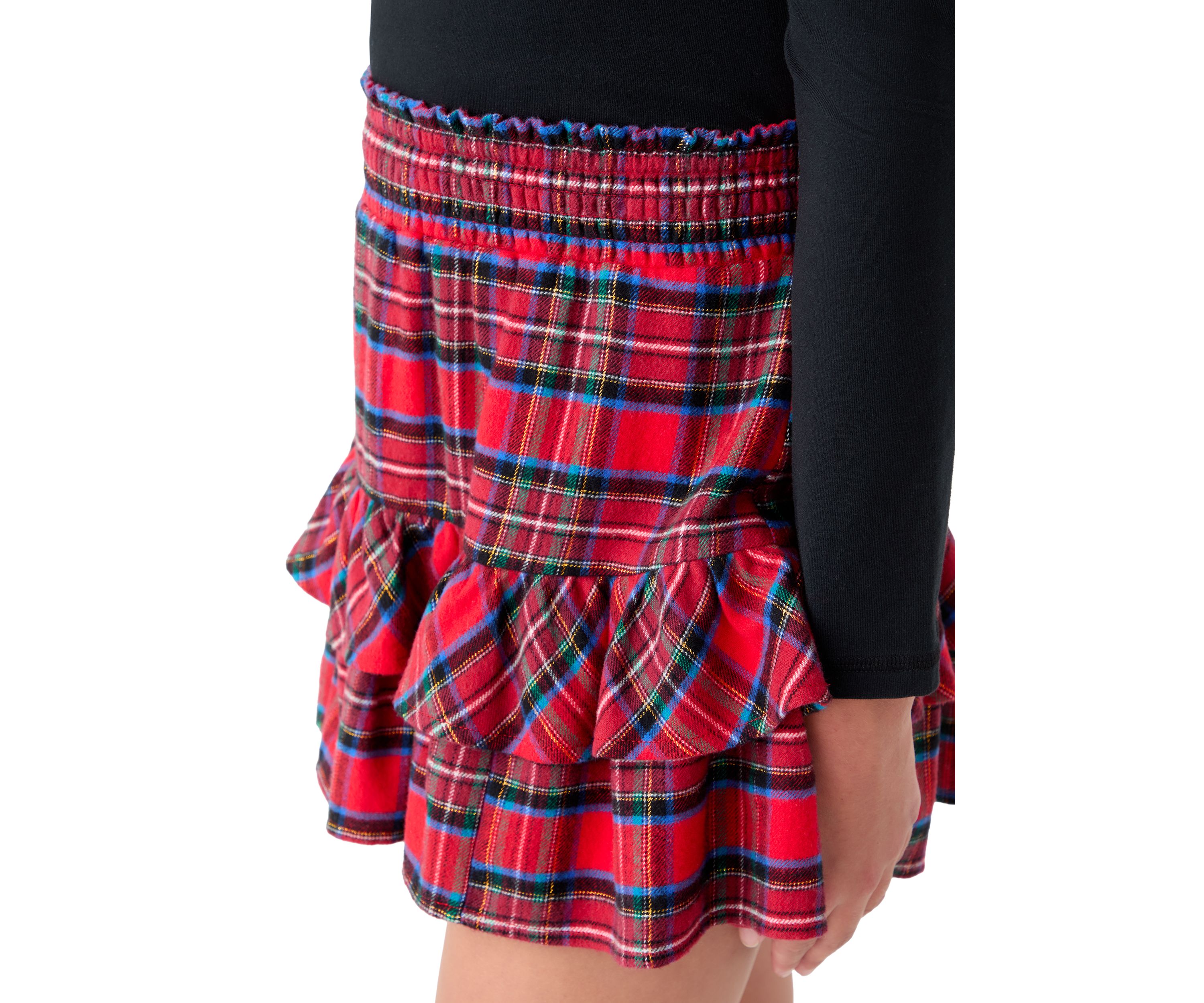 Girls 7-16 Smocked Plaid Skirt