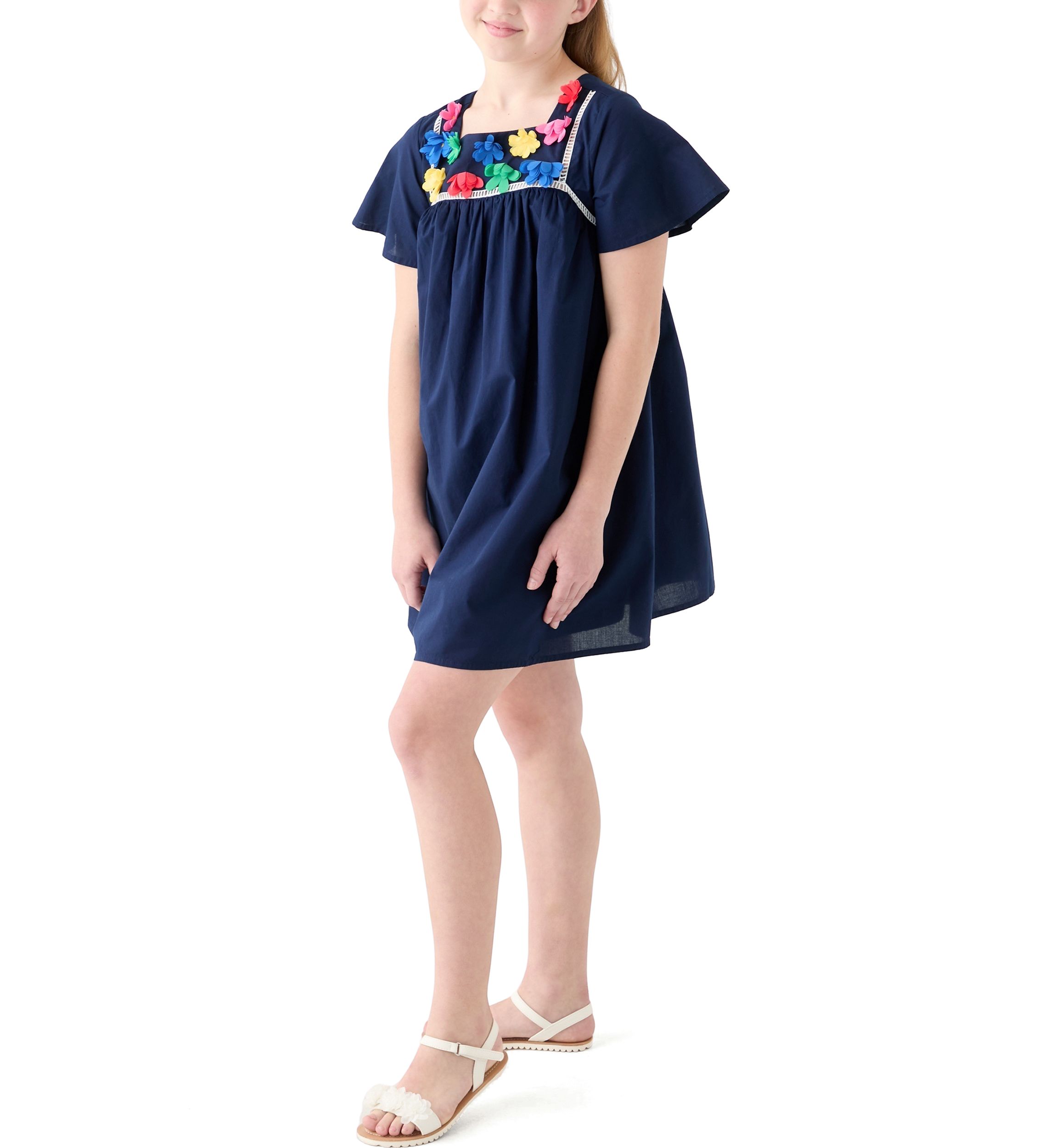 Girls 7-16 Embellished Swing Dress