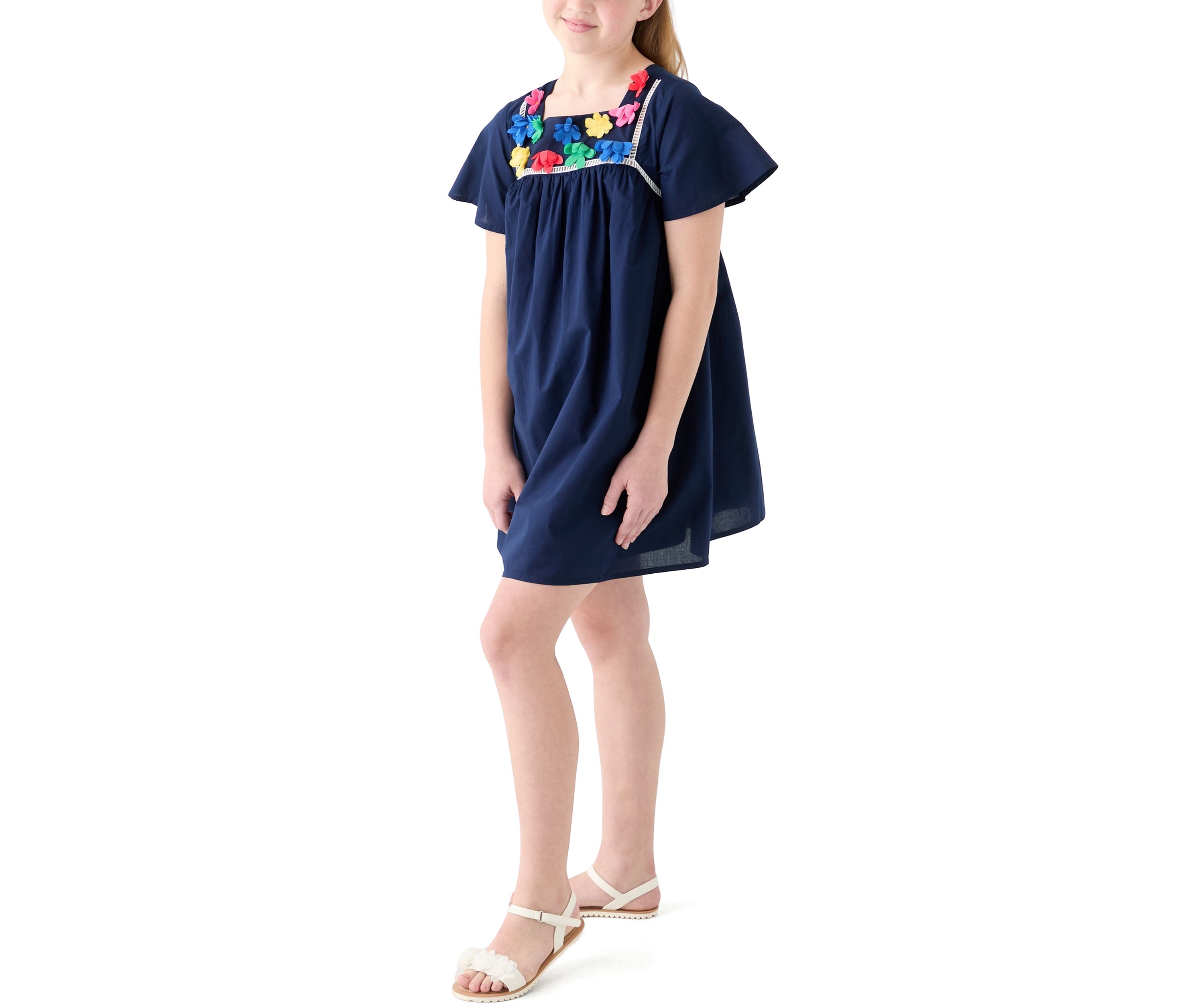 Girls 7-16 Embellished Swing Dress