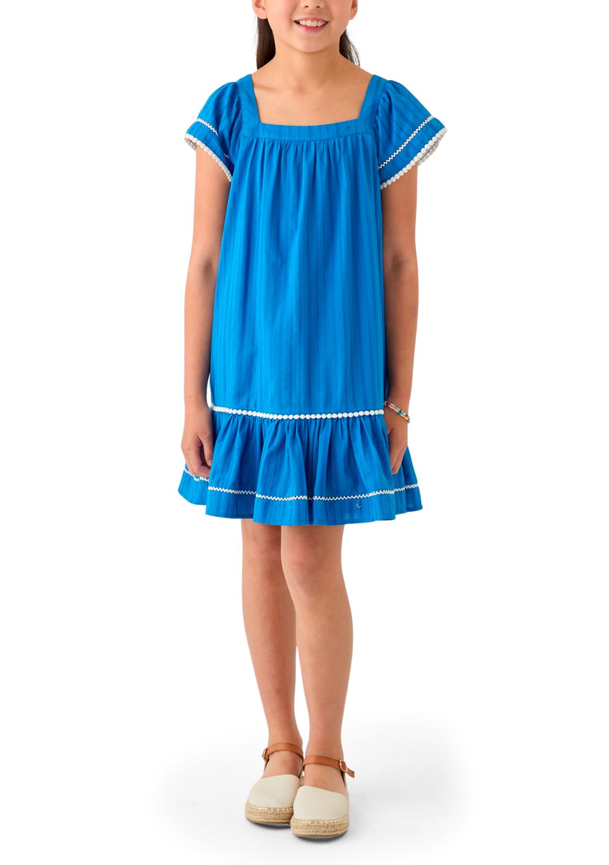 Girls 7-16 Gauze Knit Swing Dress