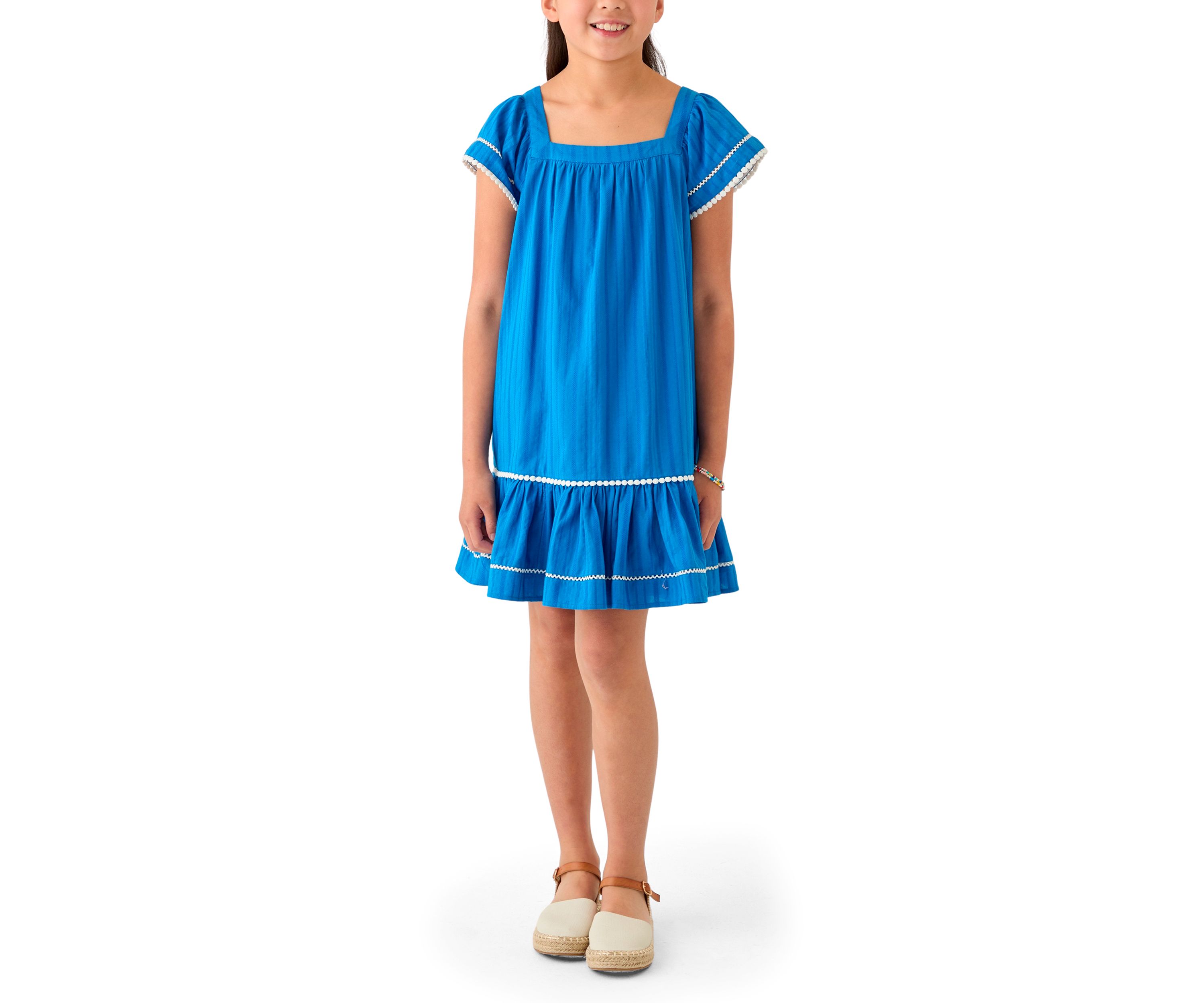 Girls 7-16 Gauze Knit Swing Dress