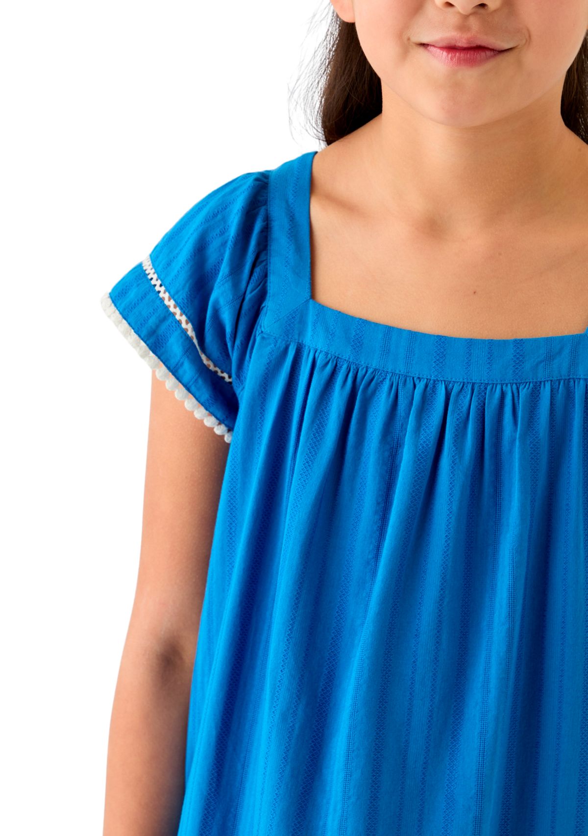 Girls 7-16 Gauze Knit Swing Dress