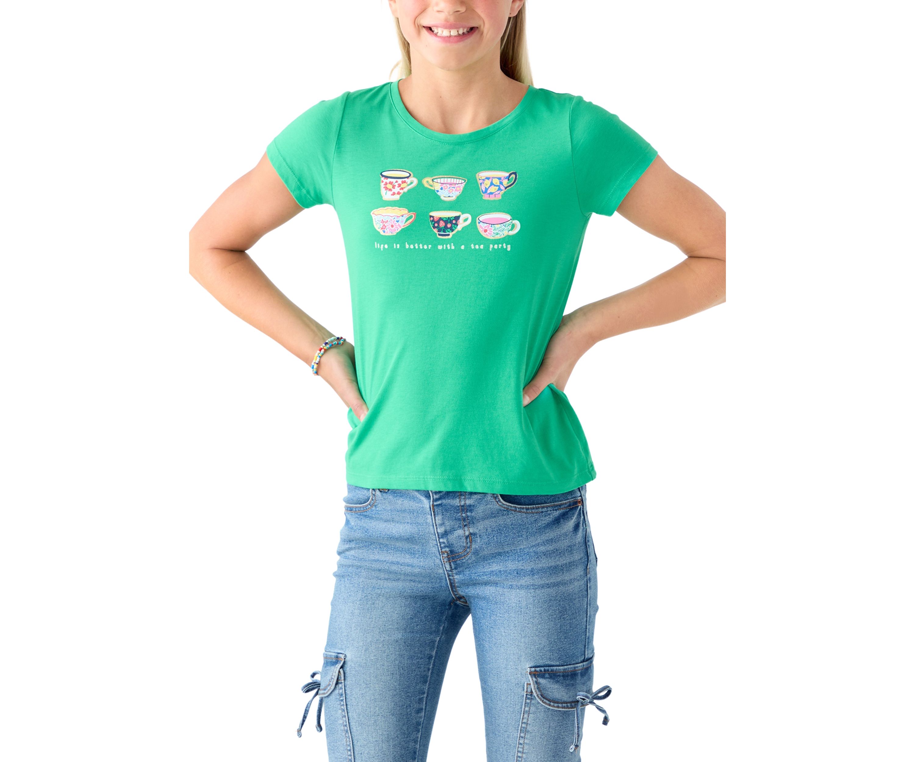 Girls 7-16 Short Sleeve Graphic Essential T-Shirt