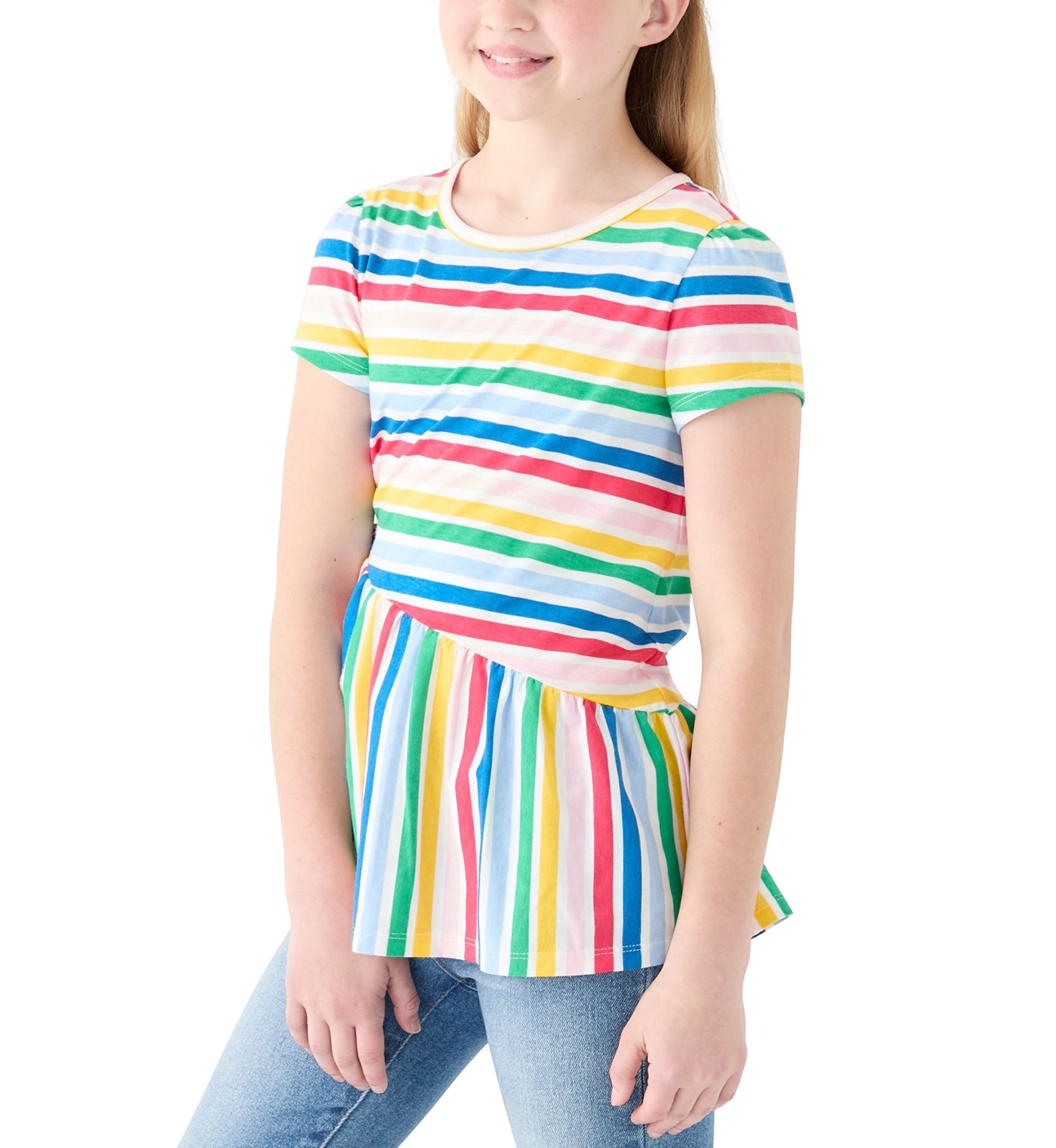 Girls 7-16 Asymmetrical Printed Tunic 