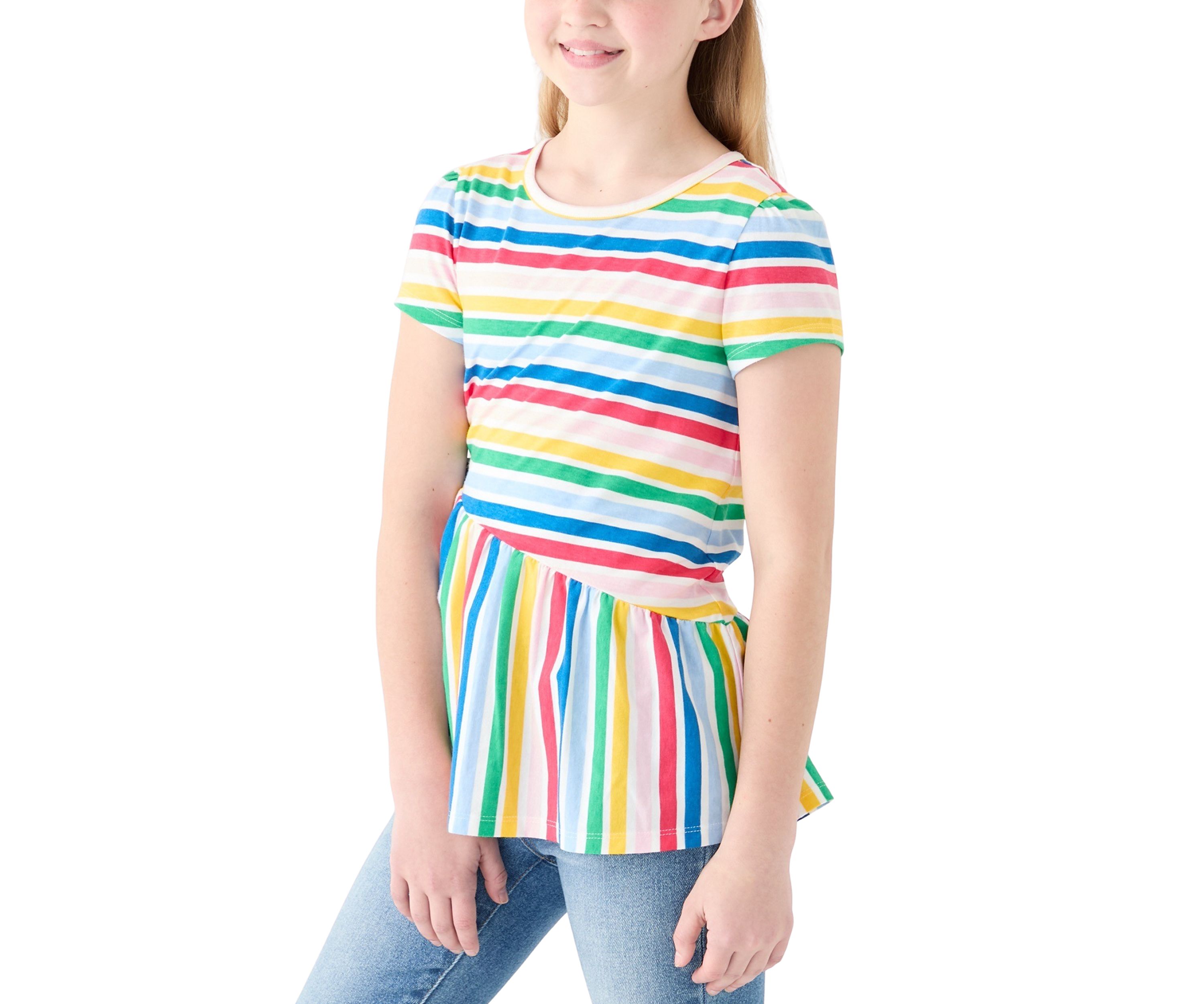 Girls 7-16 Asymmetrical Printed Tunic 