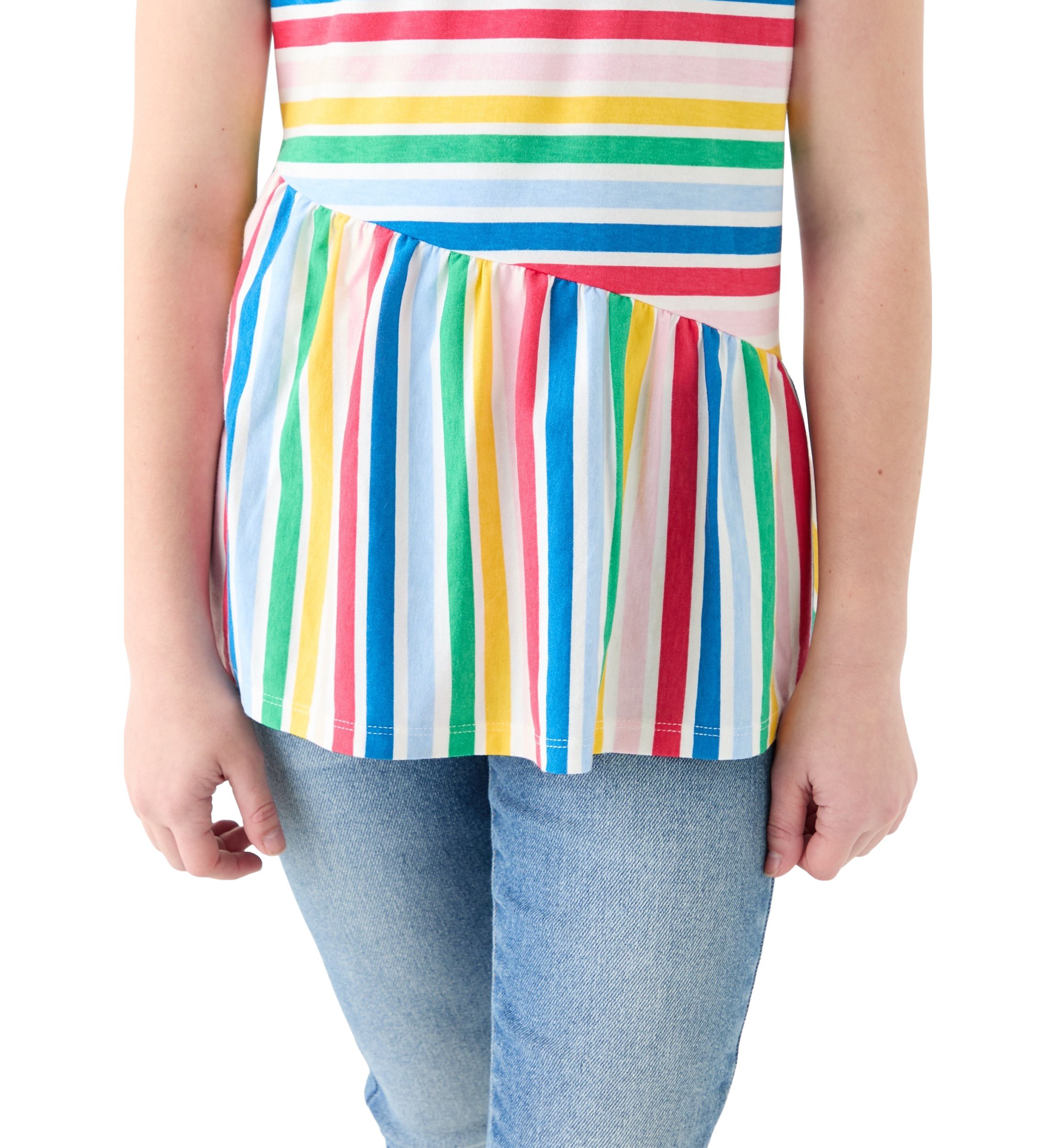 Girls 7-16 Asymmetrical Printed Tunic 