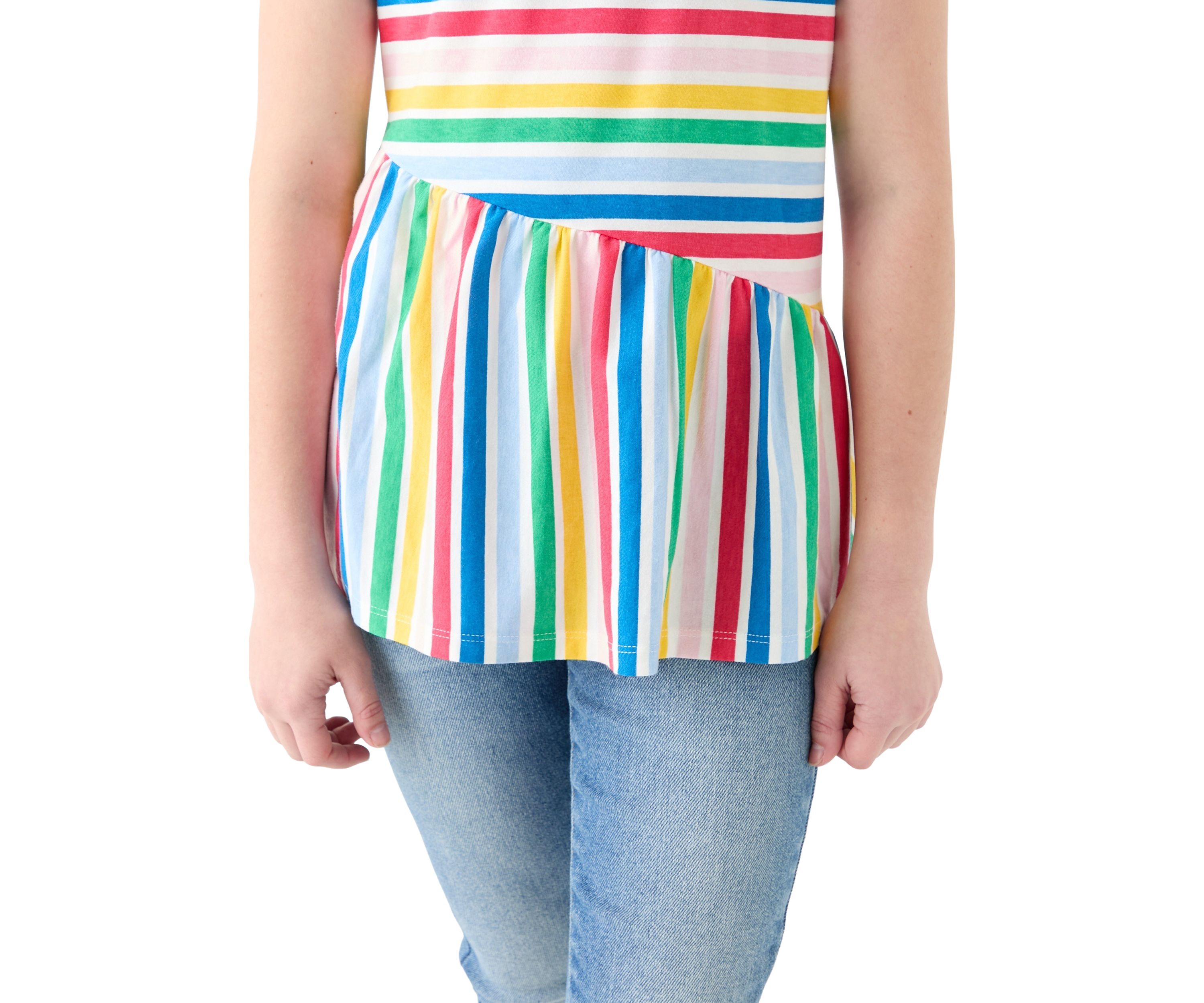 Girls 7-16 Asymmetrical Printed Tunic 