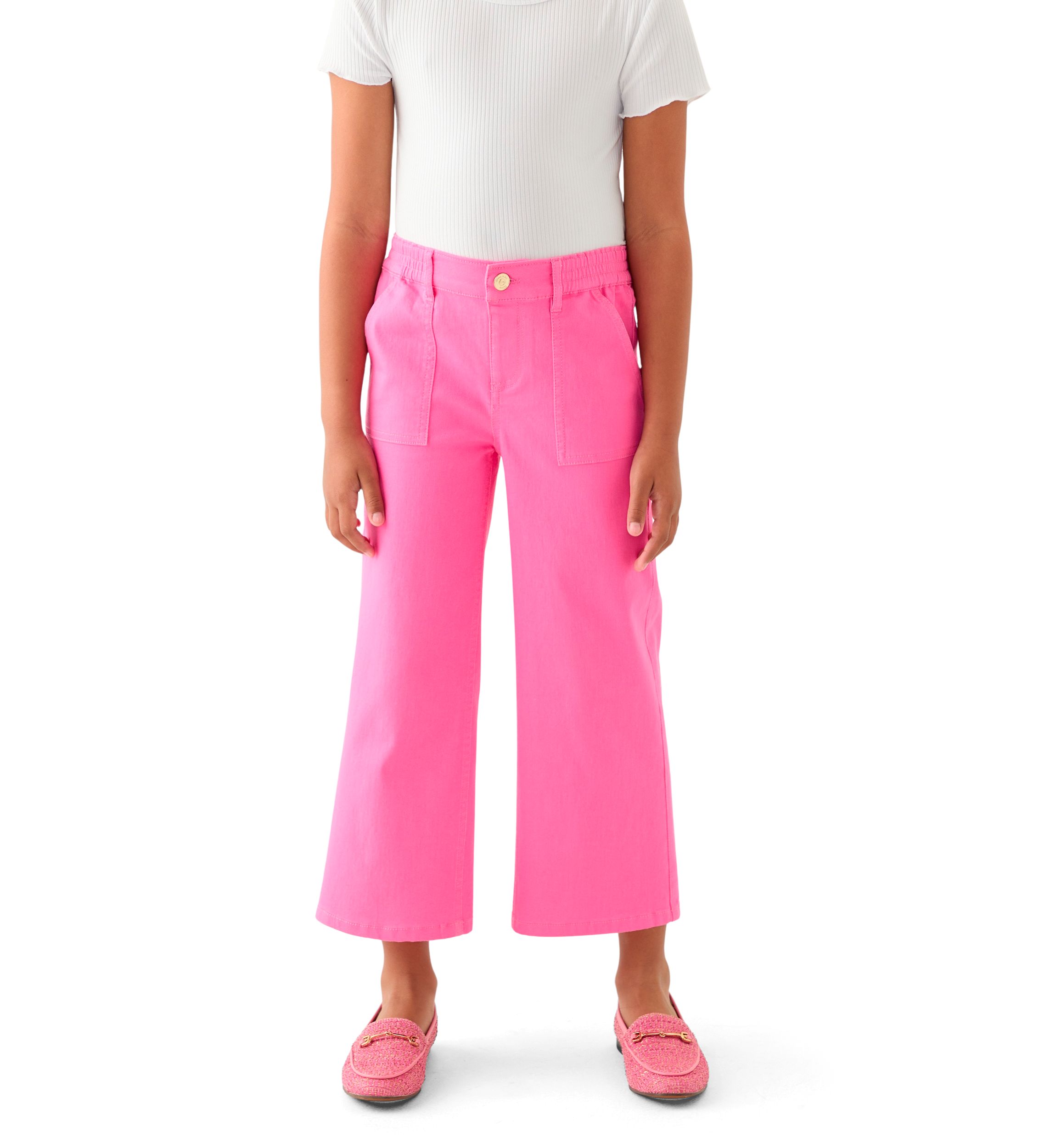 Girls 7-16 Utility Wide Leg Twill Pants