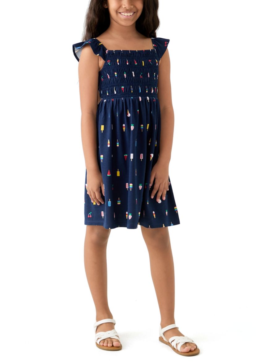 Girls 7-16 Smocked Knit Dress