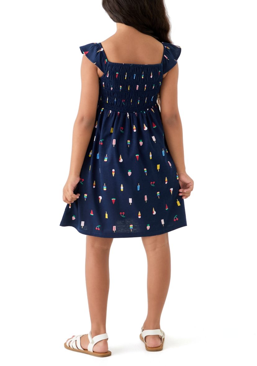 Girls 7-16 Smocked Knit Dress