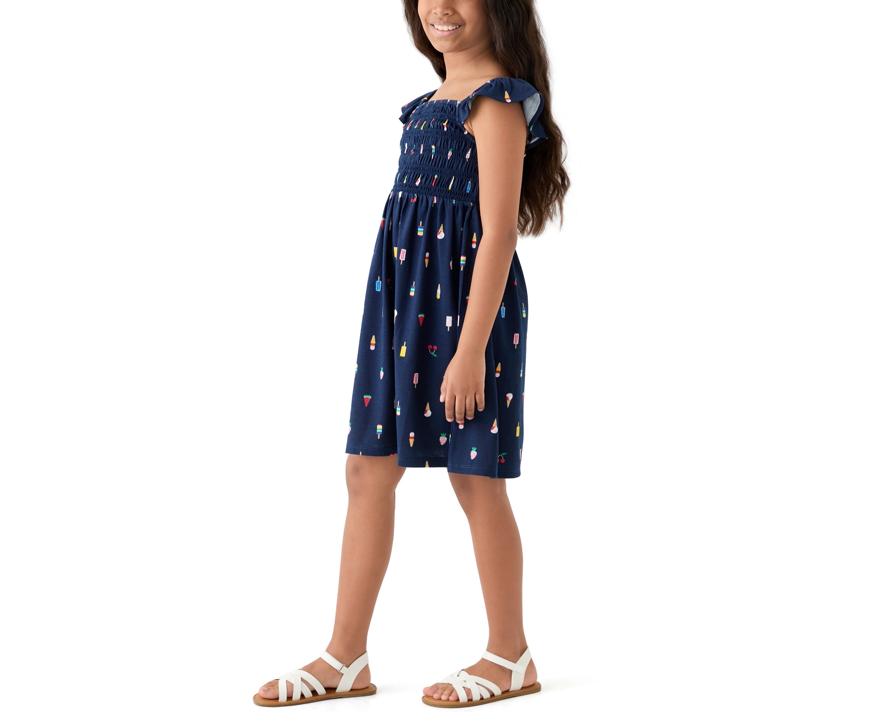 Girls 7-16 Smocked Knit Dress
