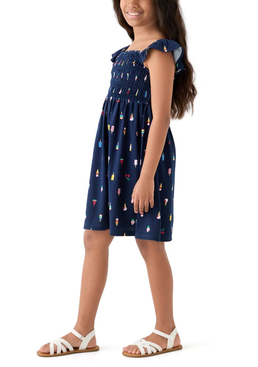 Girls 7-16 Smocked Knit Dress