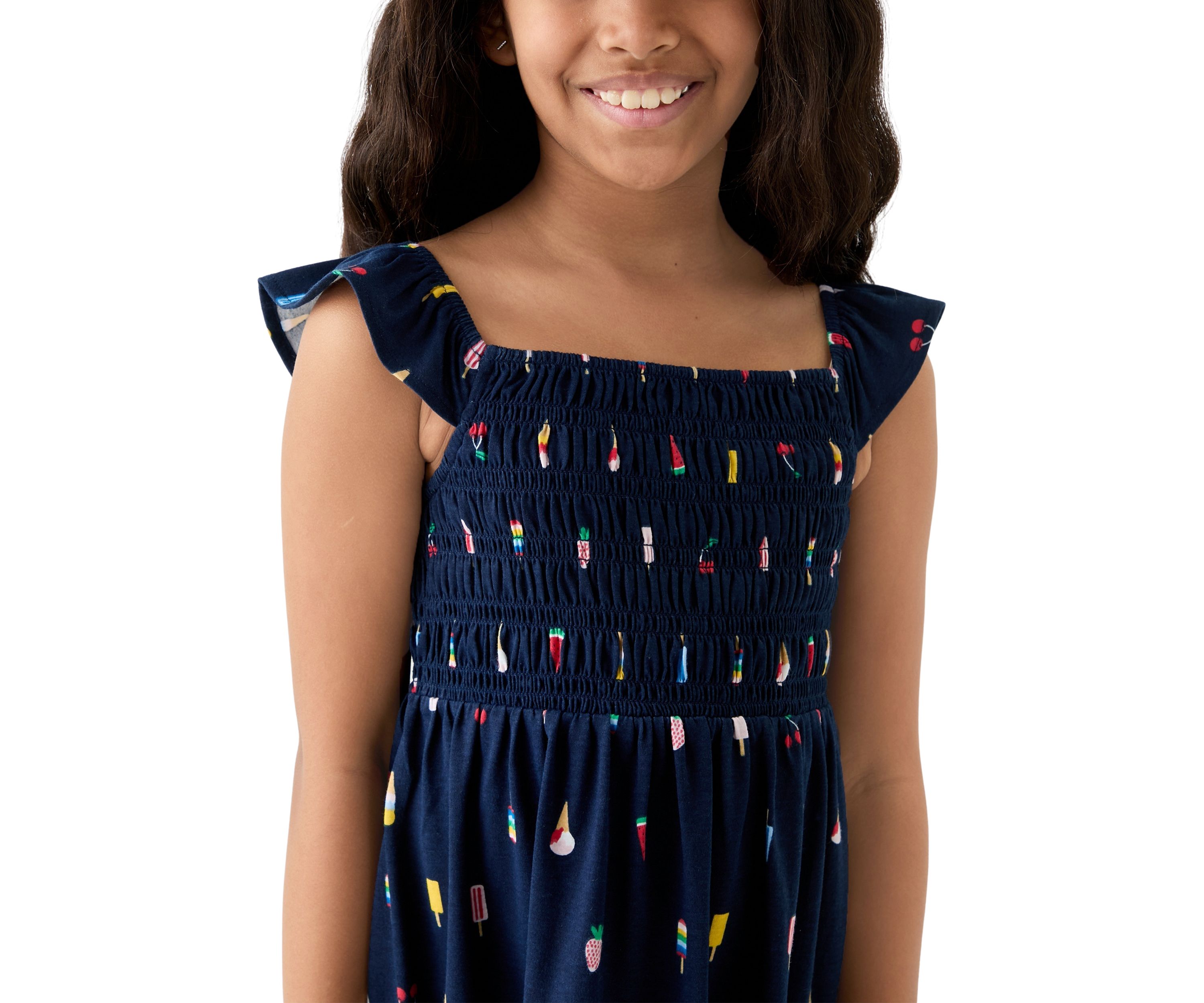 Girls 7-16 Smocked Knit Dress