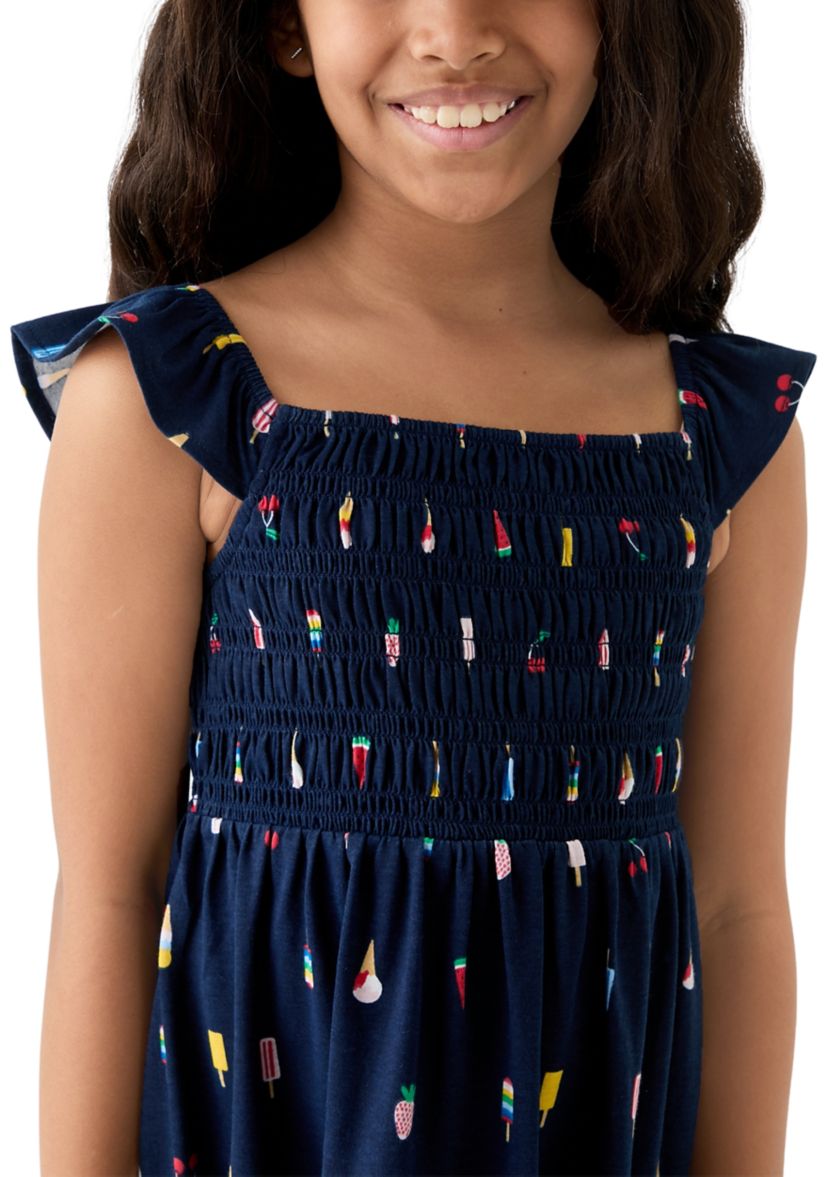Girls 7-16 Smocked Knit Dress
