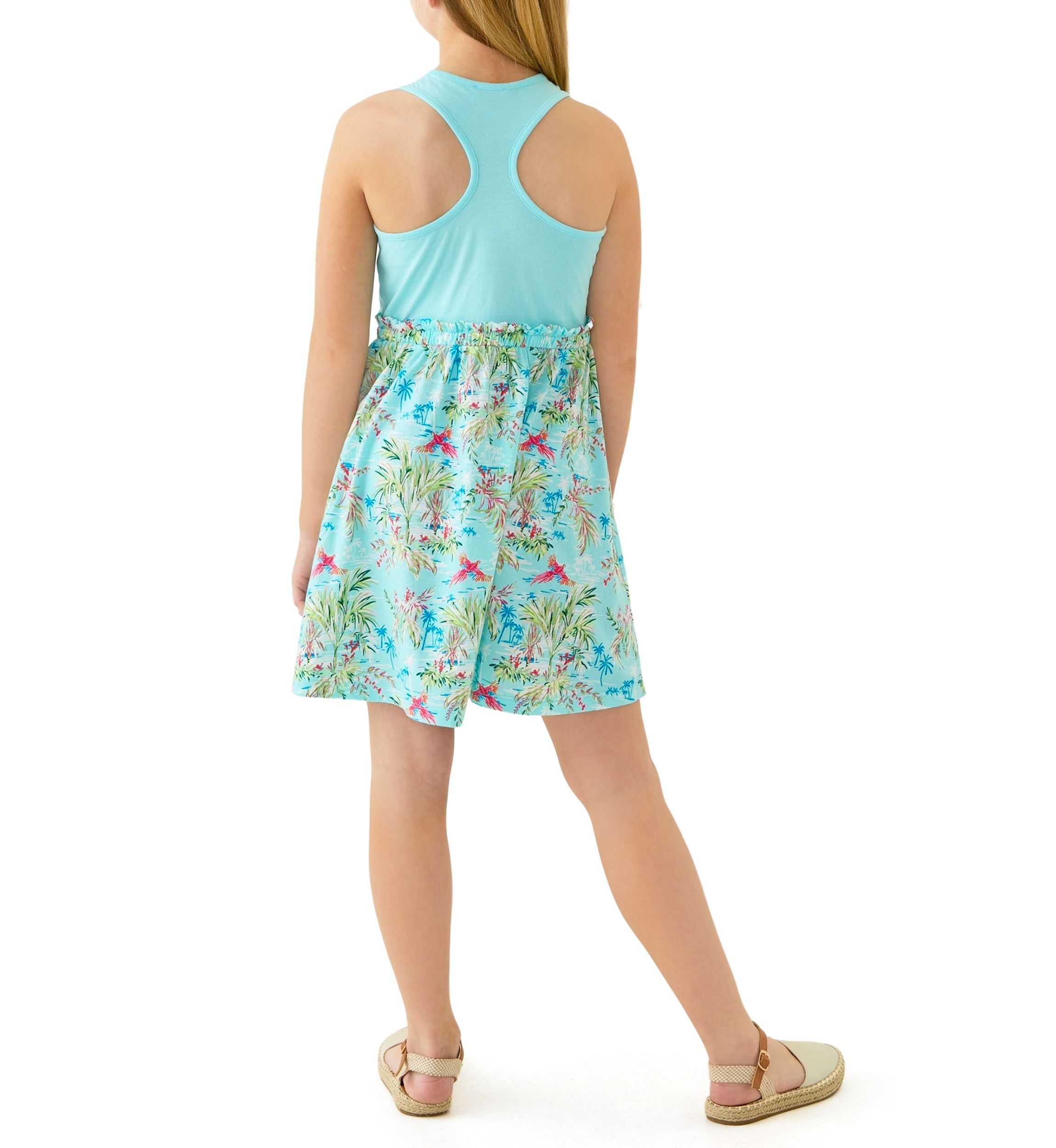 Girls 7-16 Printed Jersey Knit Tank Dress
