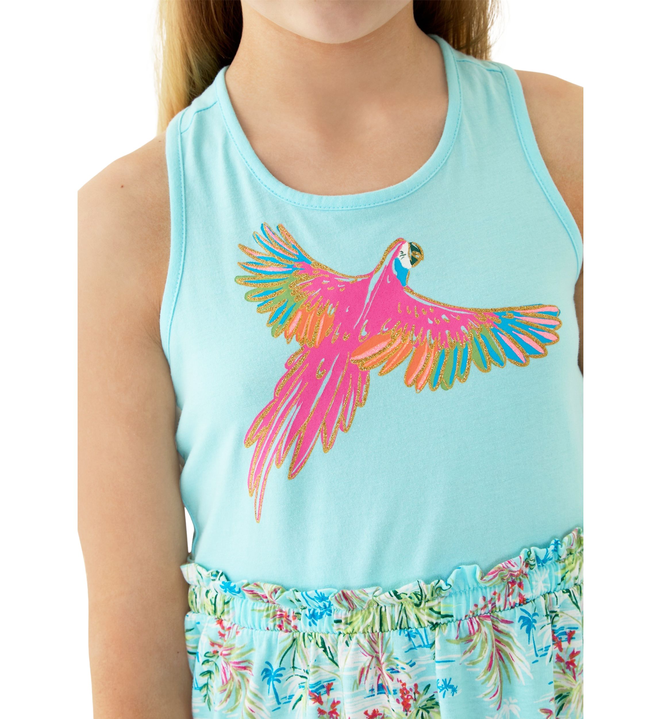 Girls 7-16 Printed Jersey Knit Tank Dress