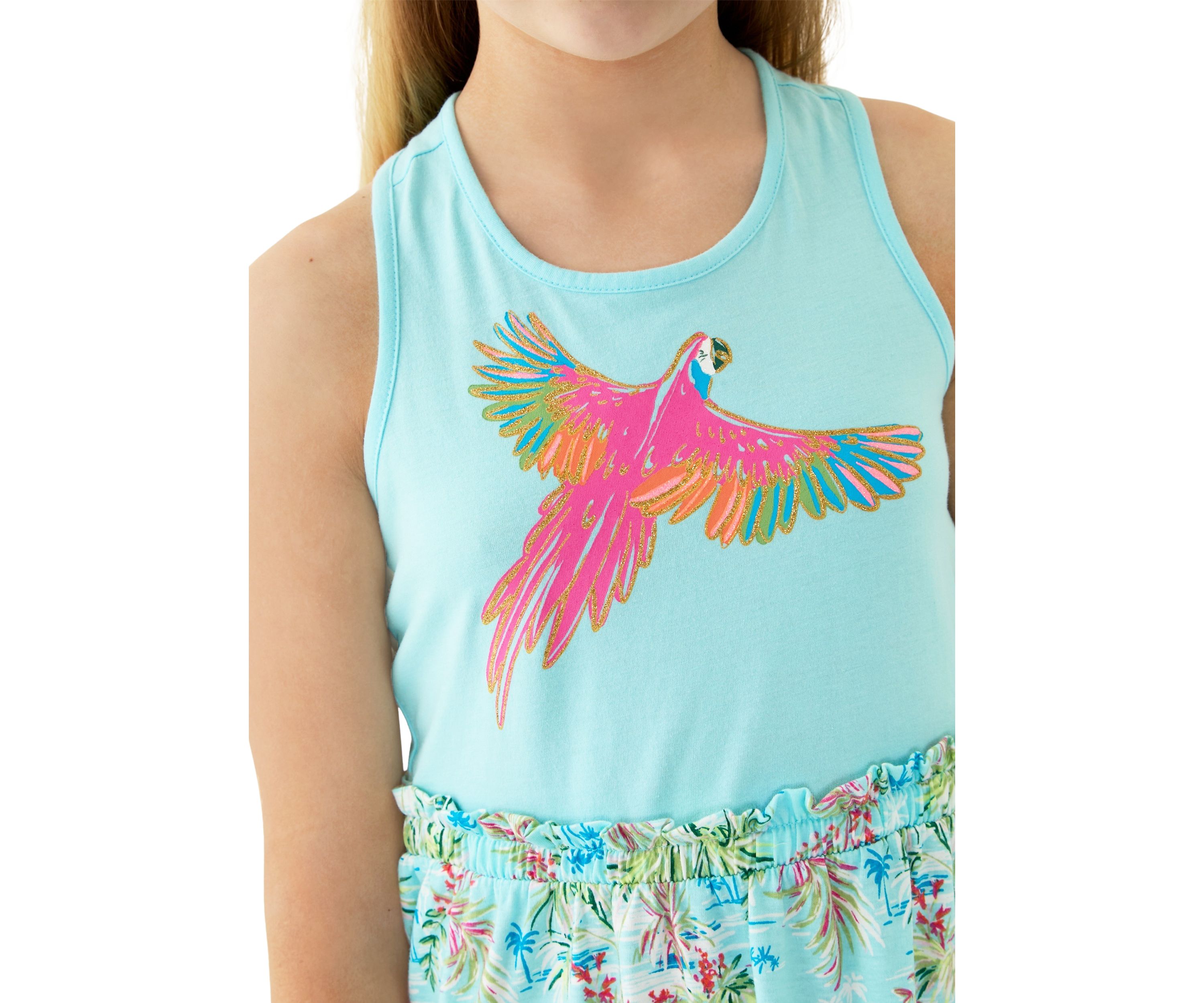 Girls 7-16 Printed Jersey Knit Tank Dress