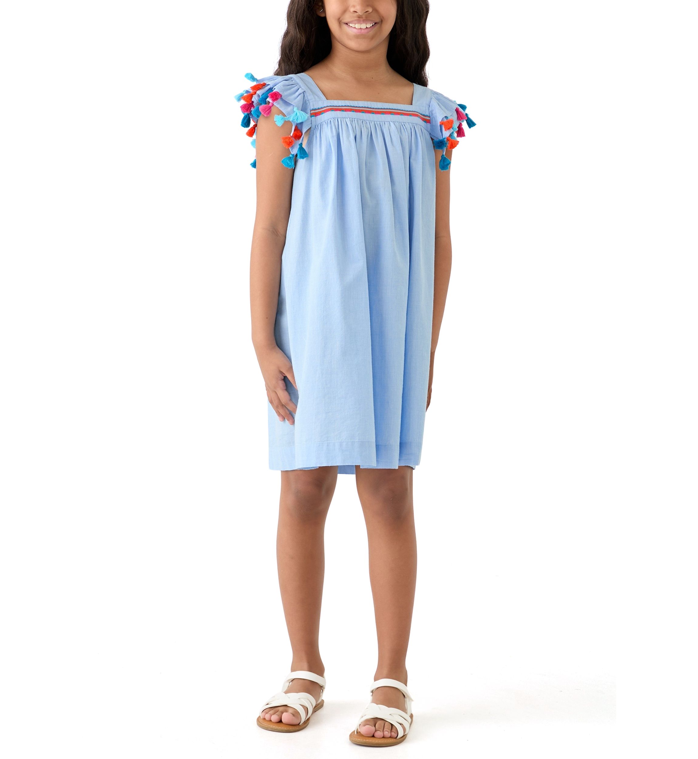 Girls 7-16 Tassel Swing Dress