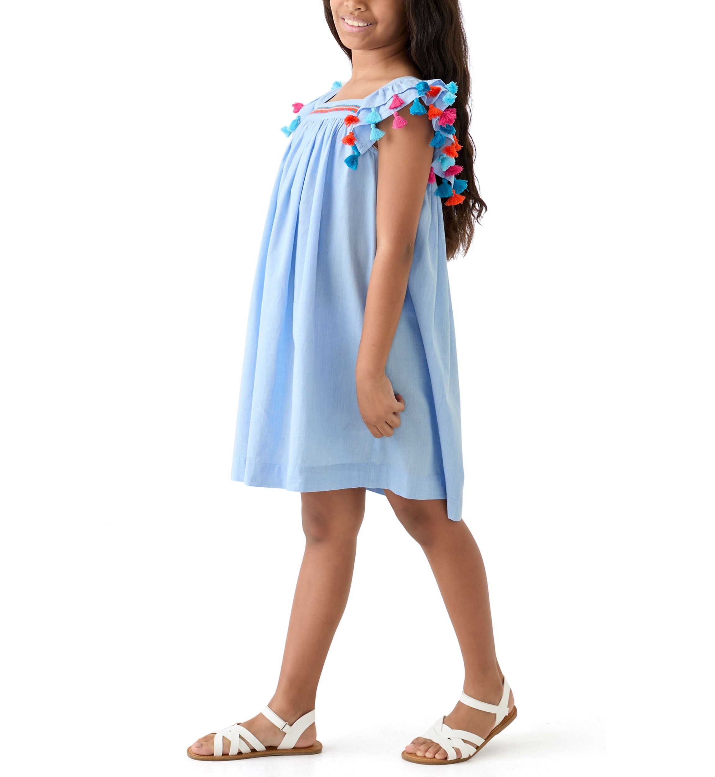 Girls 7-16 Tassel Swing Dress
