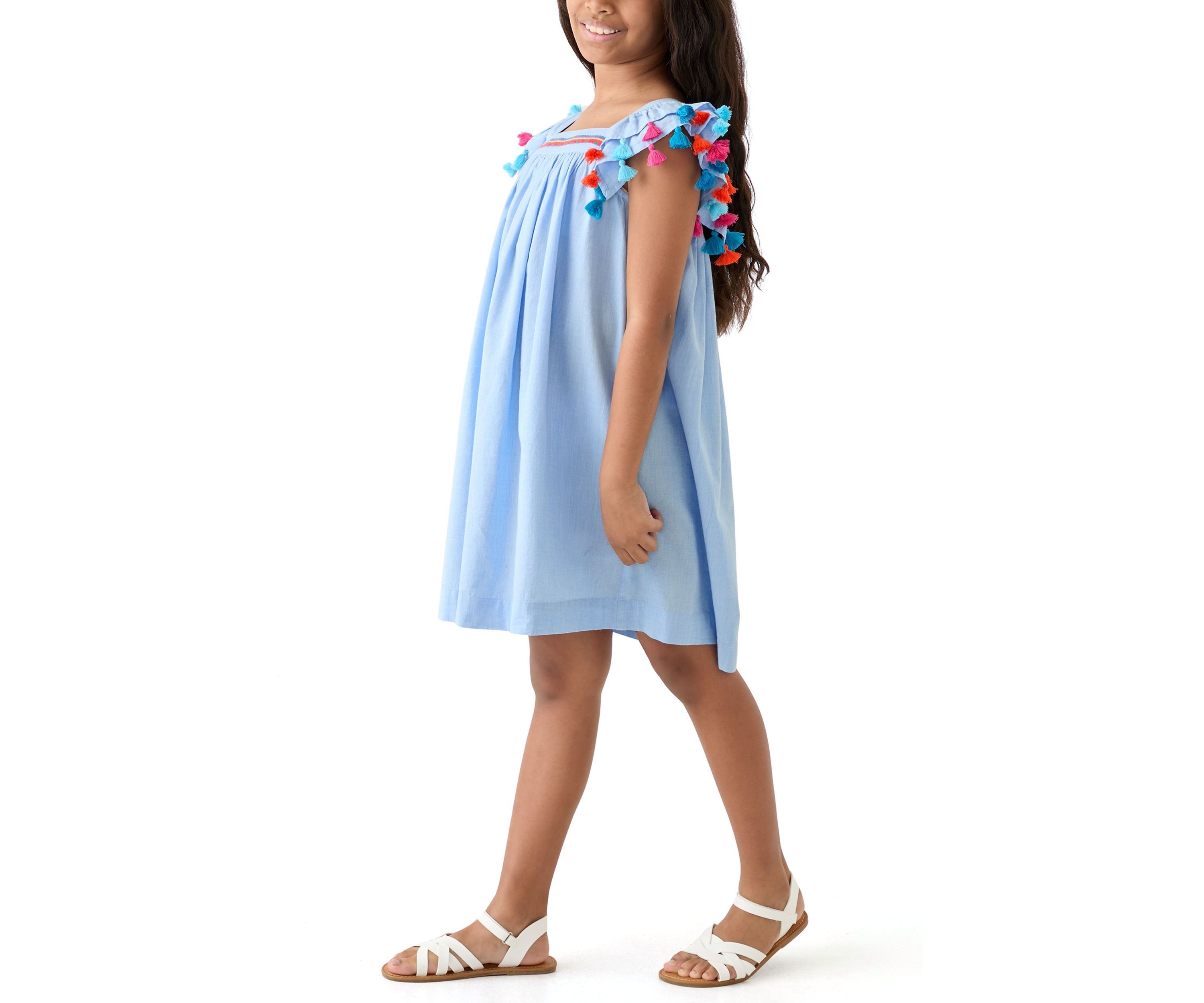 Girls 7-16 Tassel Swing Dress